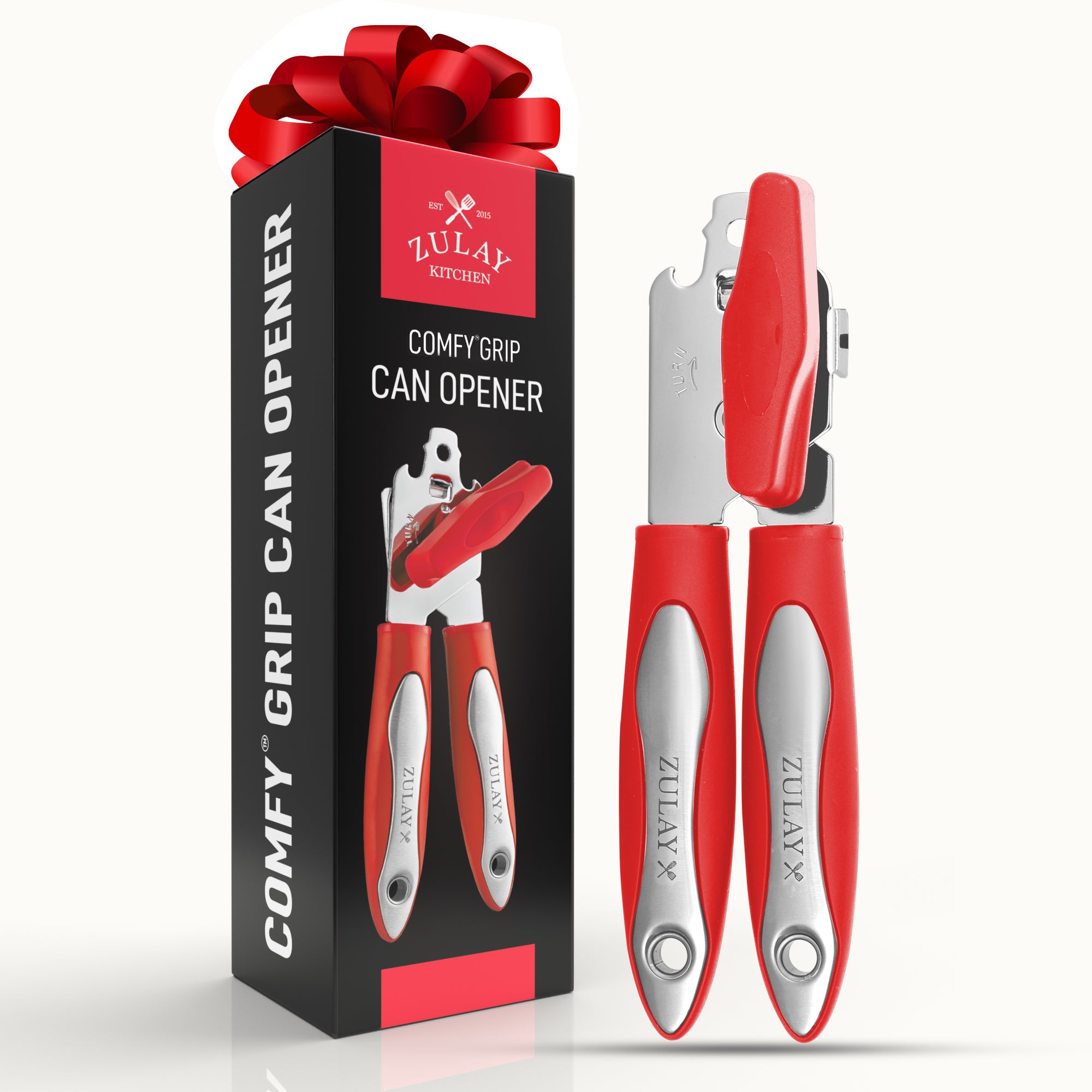 Heavy-duty can opener - red by Zulay Kitchen