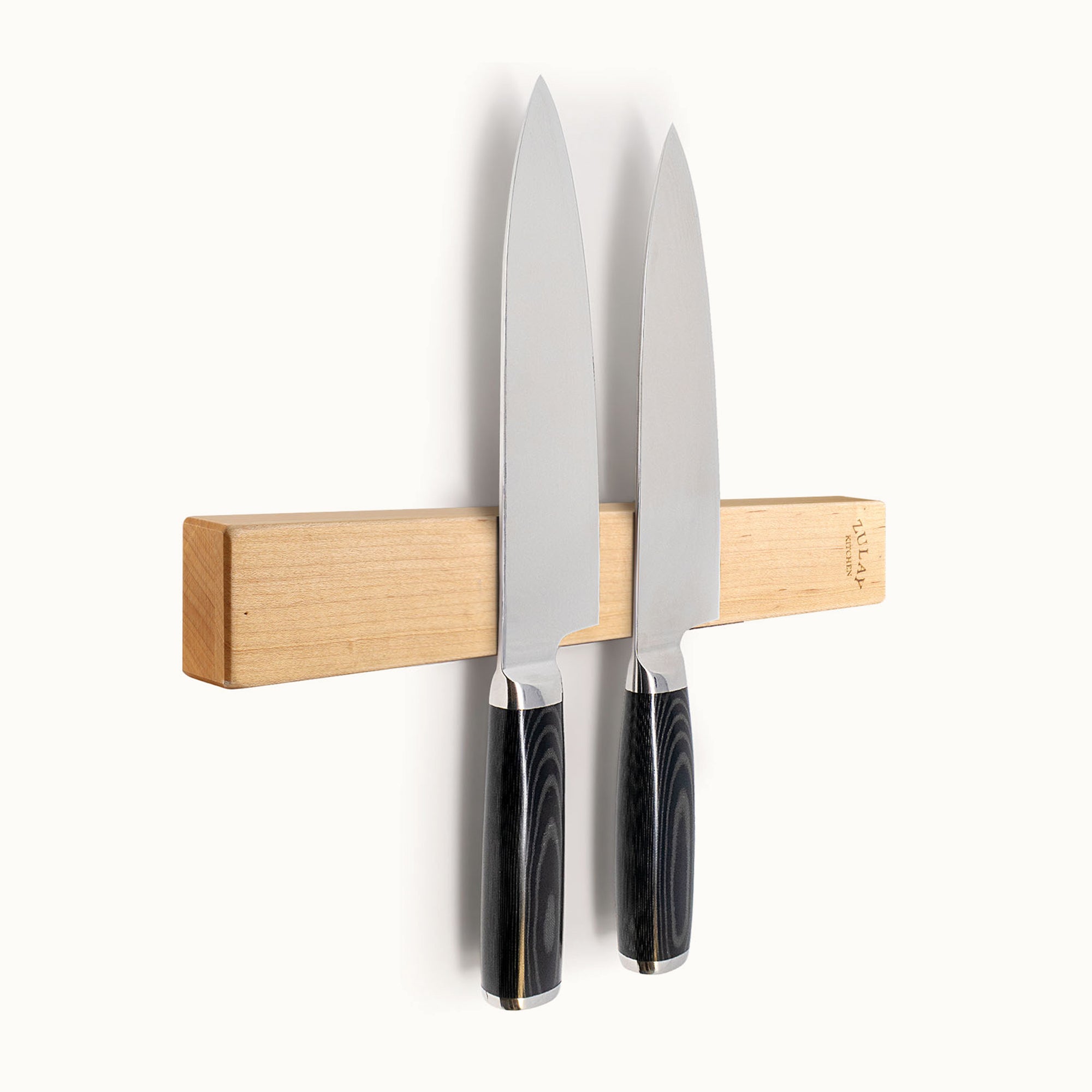 Wood Magnet Knife Strip -Maple by Zulay Kitchen