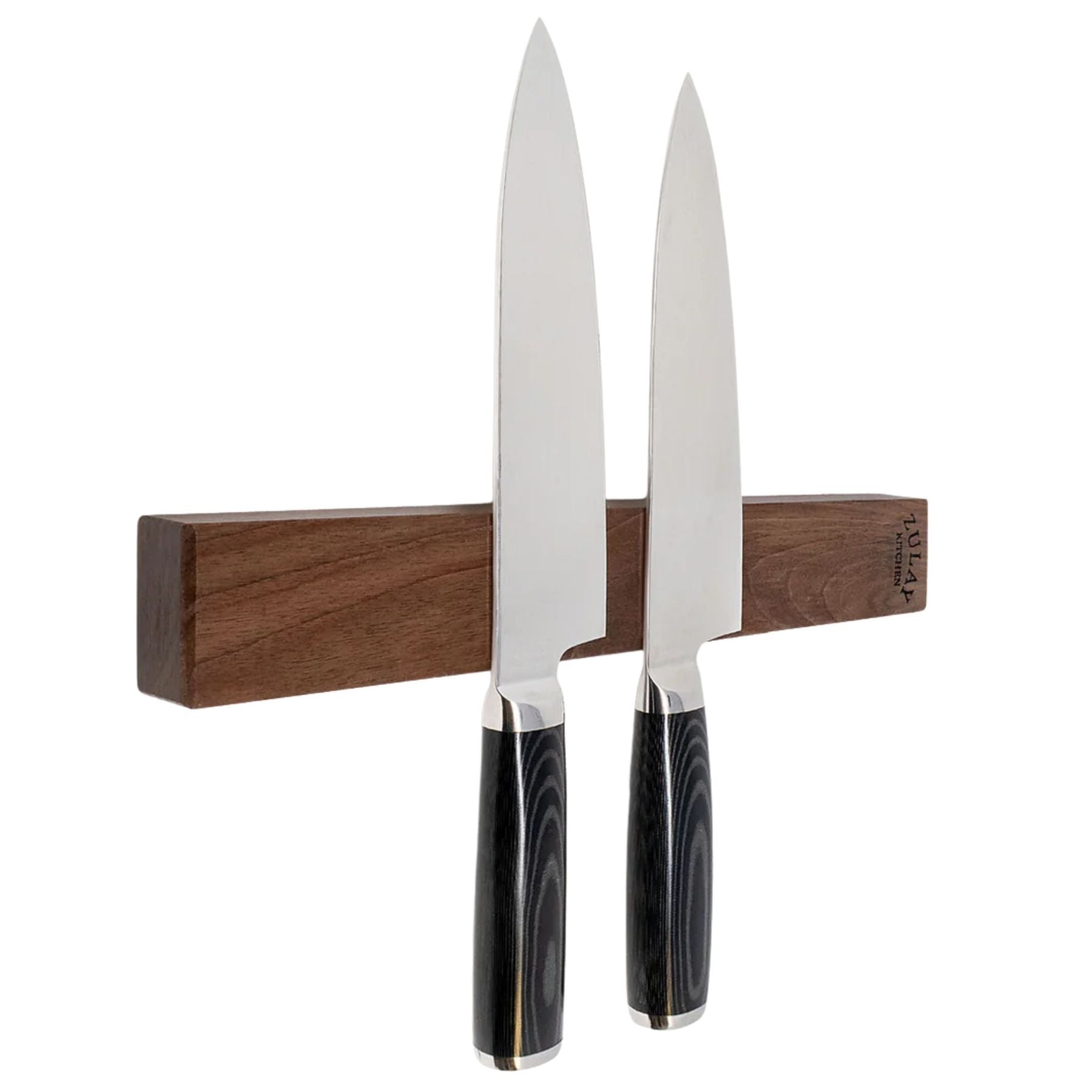 Wood Magnet Knife Strip -Walnut by Zulay Kitchen
