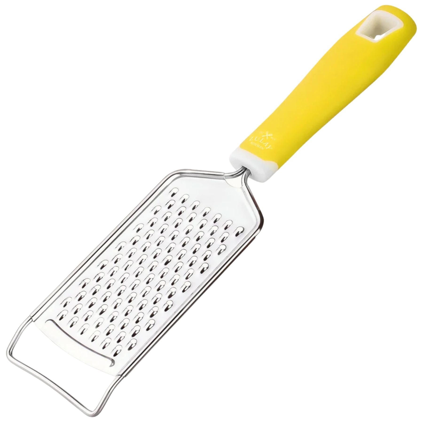 Stainless Steel Flat Cheese Grater-Yellow by Zulay Kitchen