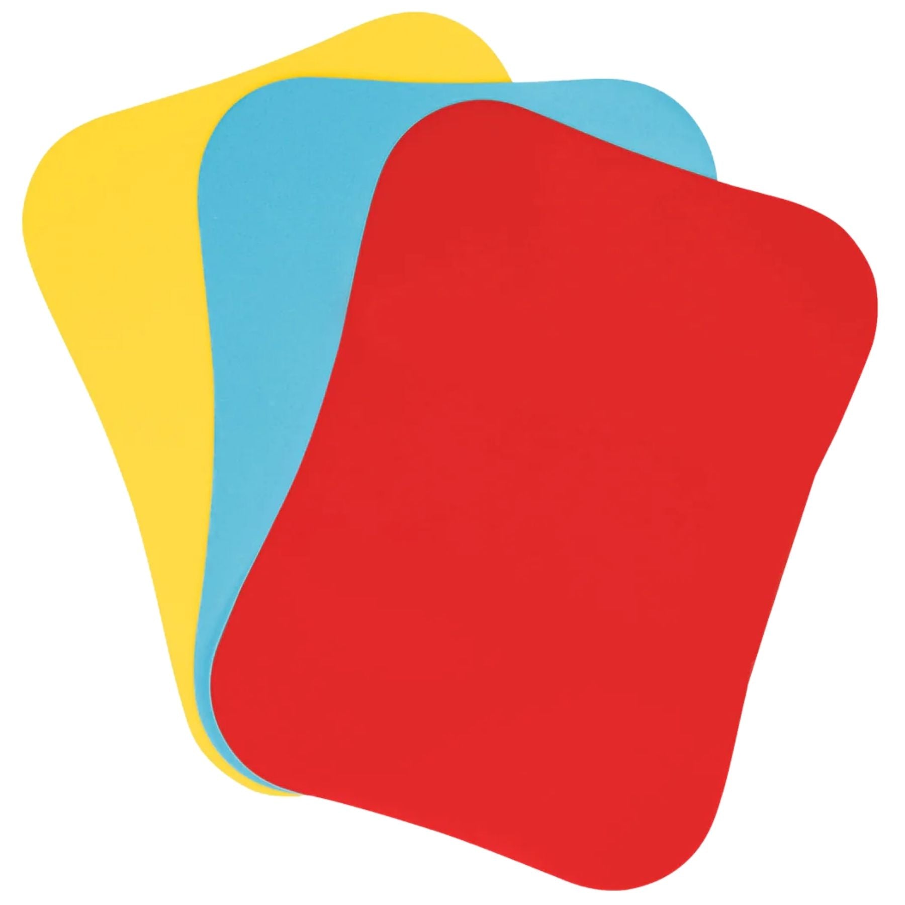 Flexible Cutting Board Mats - Set of 3 - Curved Edge (Blue/ Yellow/ Red) by Zulay Kitchen