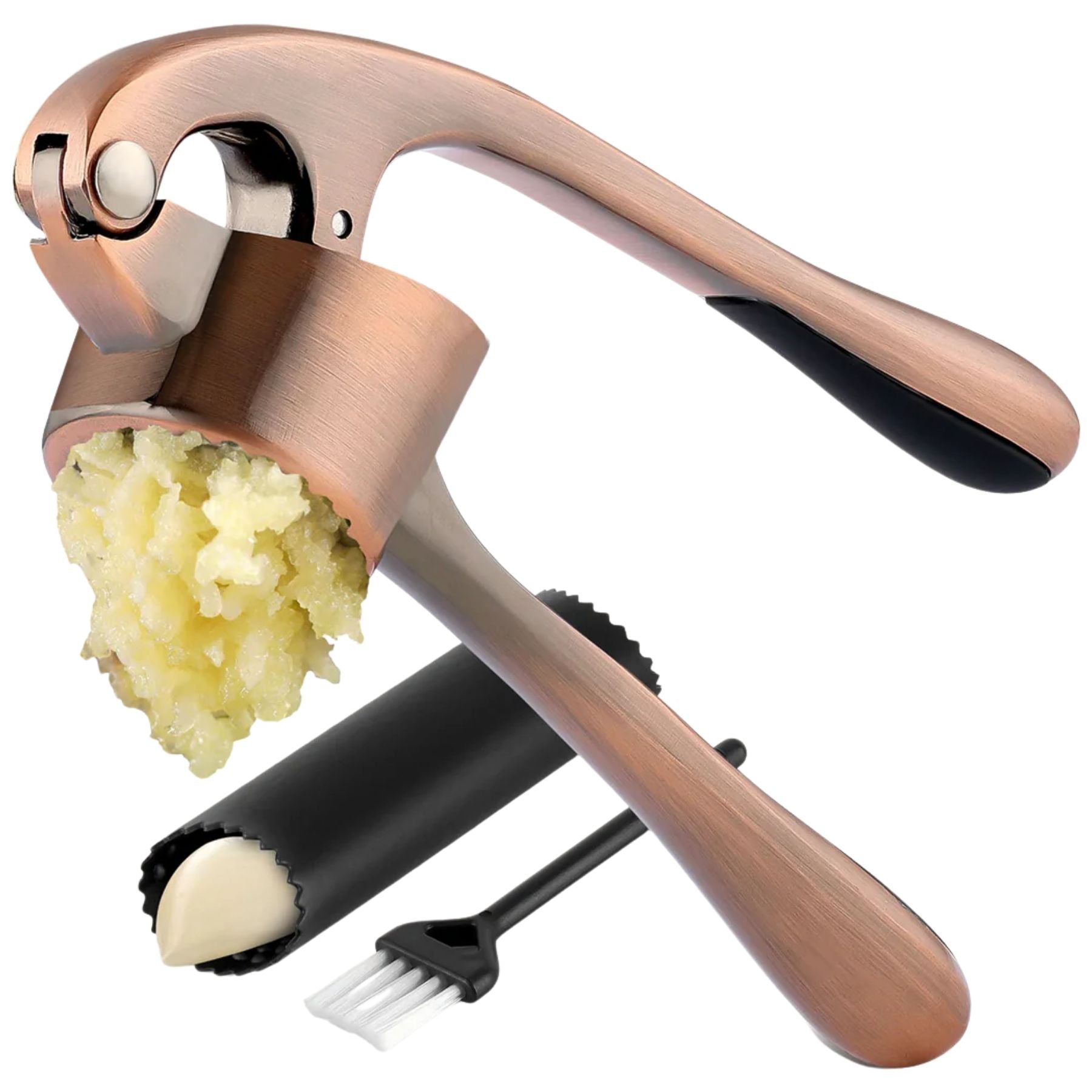 Large Garlic Press & Roller Set- Copper by Zulay Kitchen
