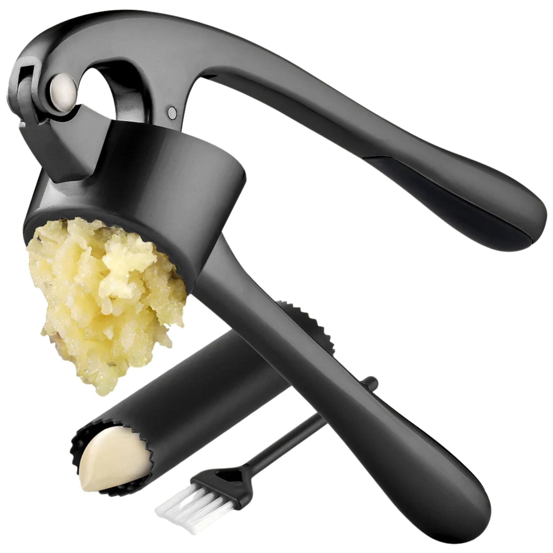 Large Garlic Press & Roller Set- Dark Gray by Zulay Kitchen