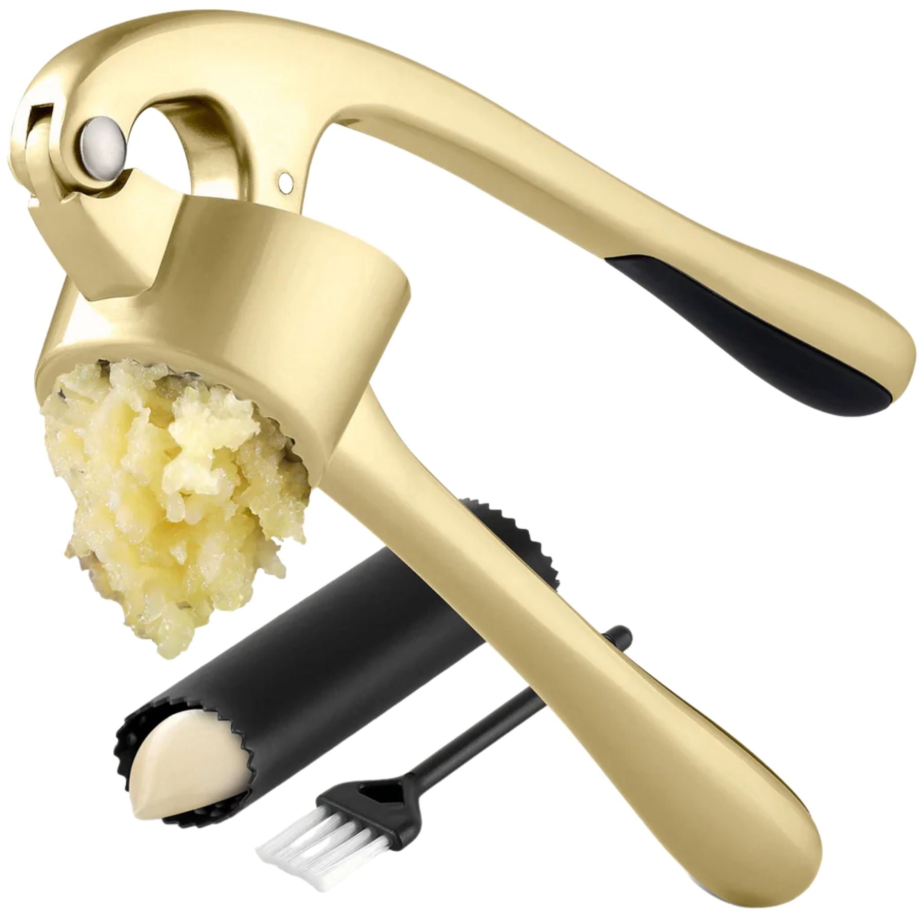 Large Garlic Press & Roller Set- Gold by Zulay Kitchen