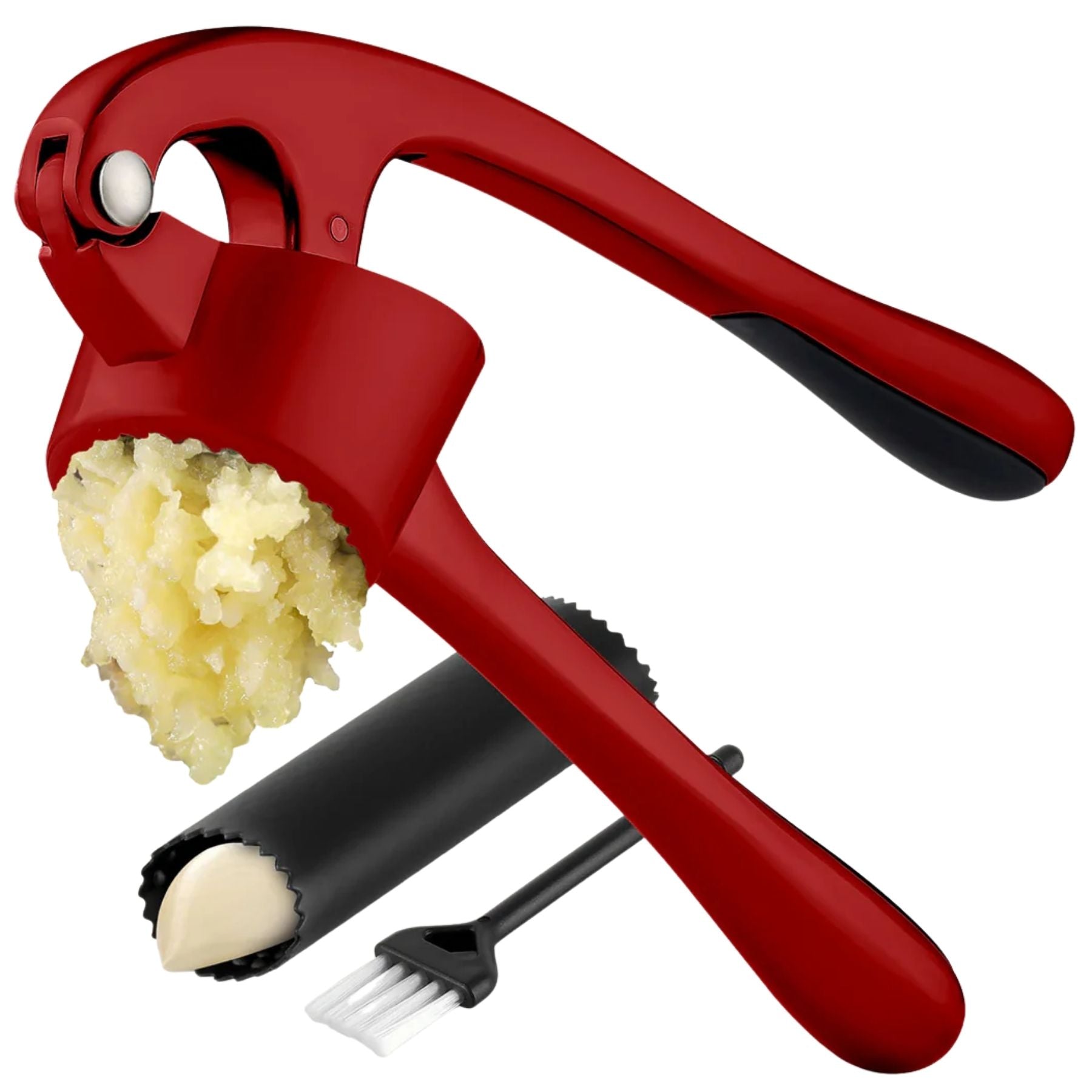Large Garlic Press & Roller Set- Red by Zulay Kitchen