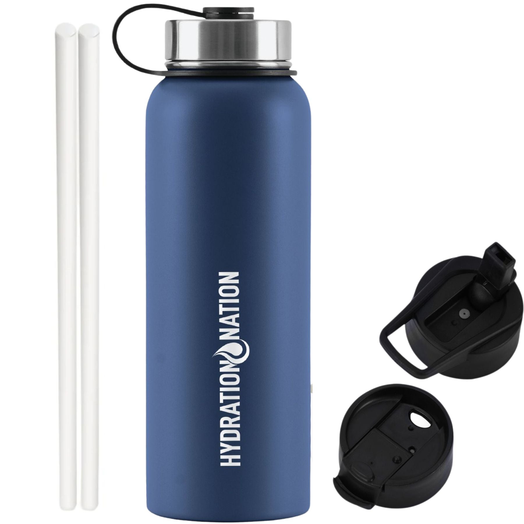 Hydration Nation Thermo Insulated Water Bottle- Blue by Zulay Kitchen