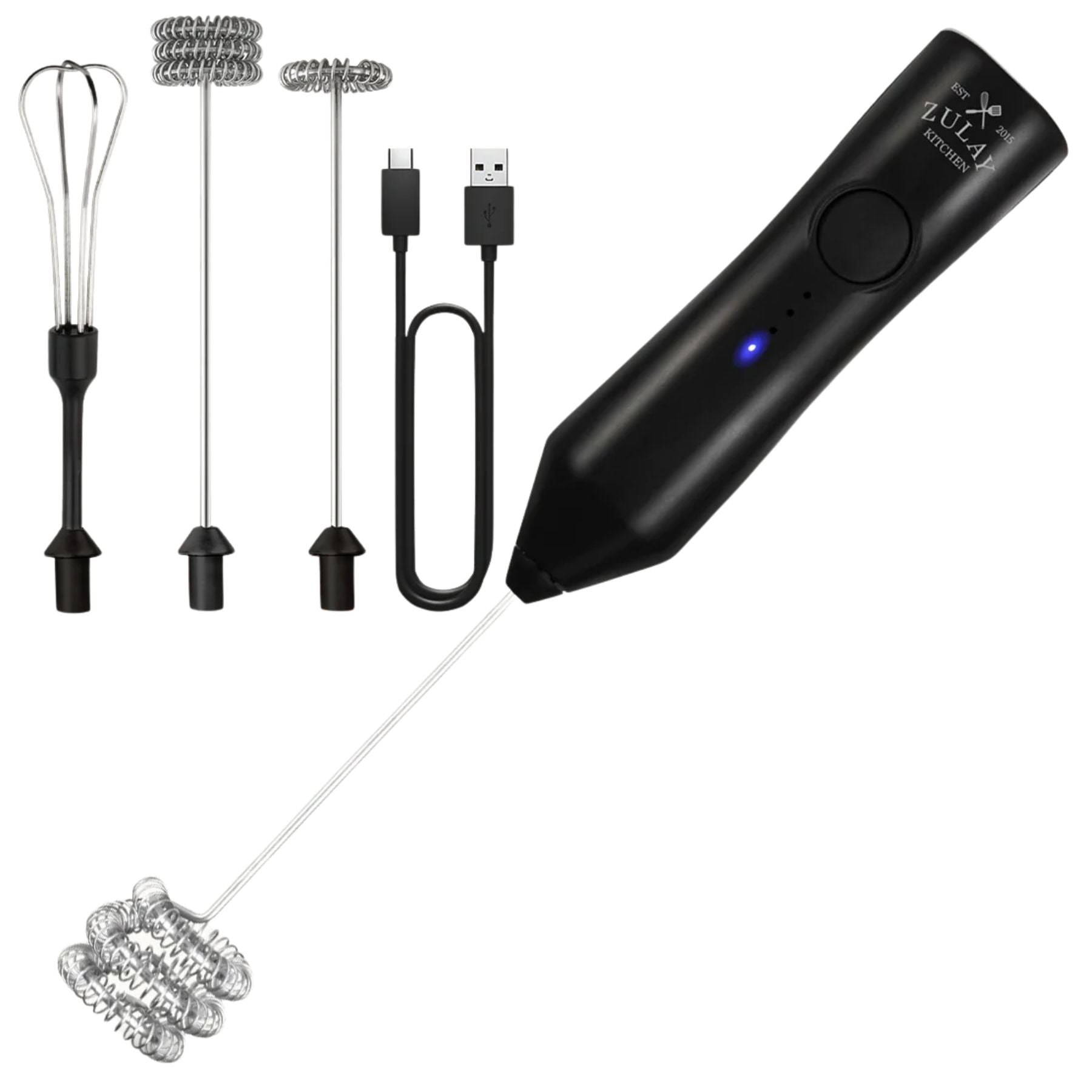 Dynamic Rechargeable Milk Frother - Black by Zulay Kitchen