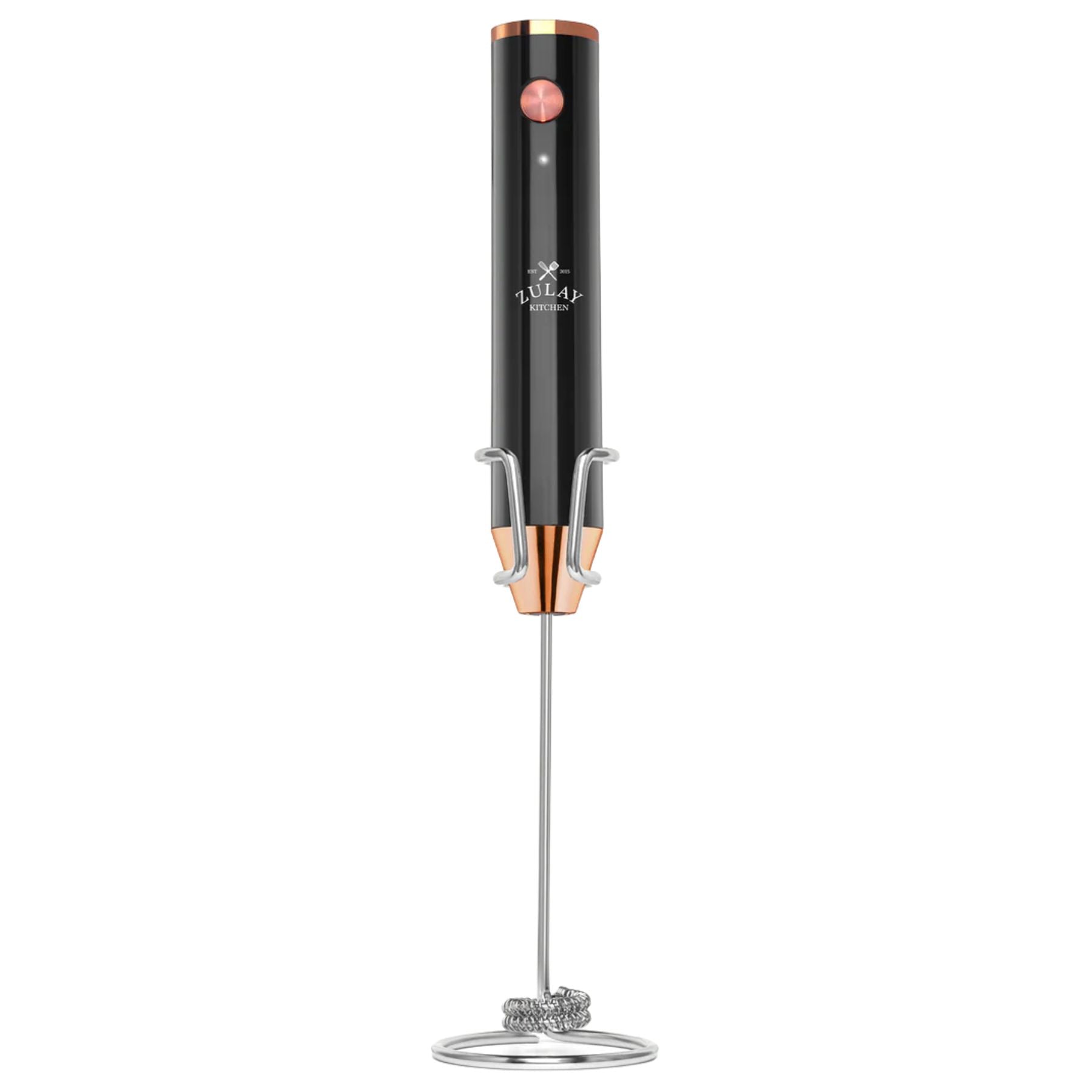LUX™ Rechargeable Milk Frother Black & Copper by Zulay Kitchen