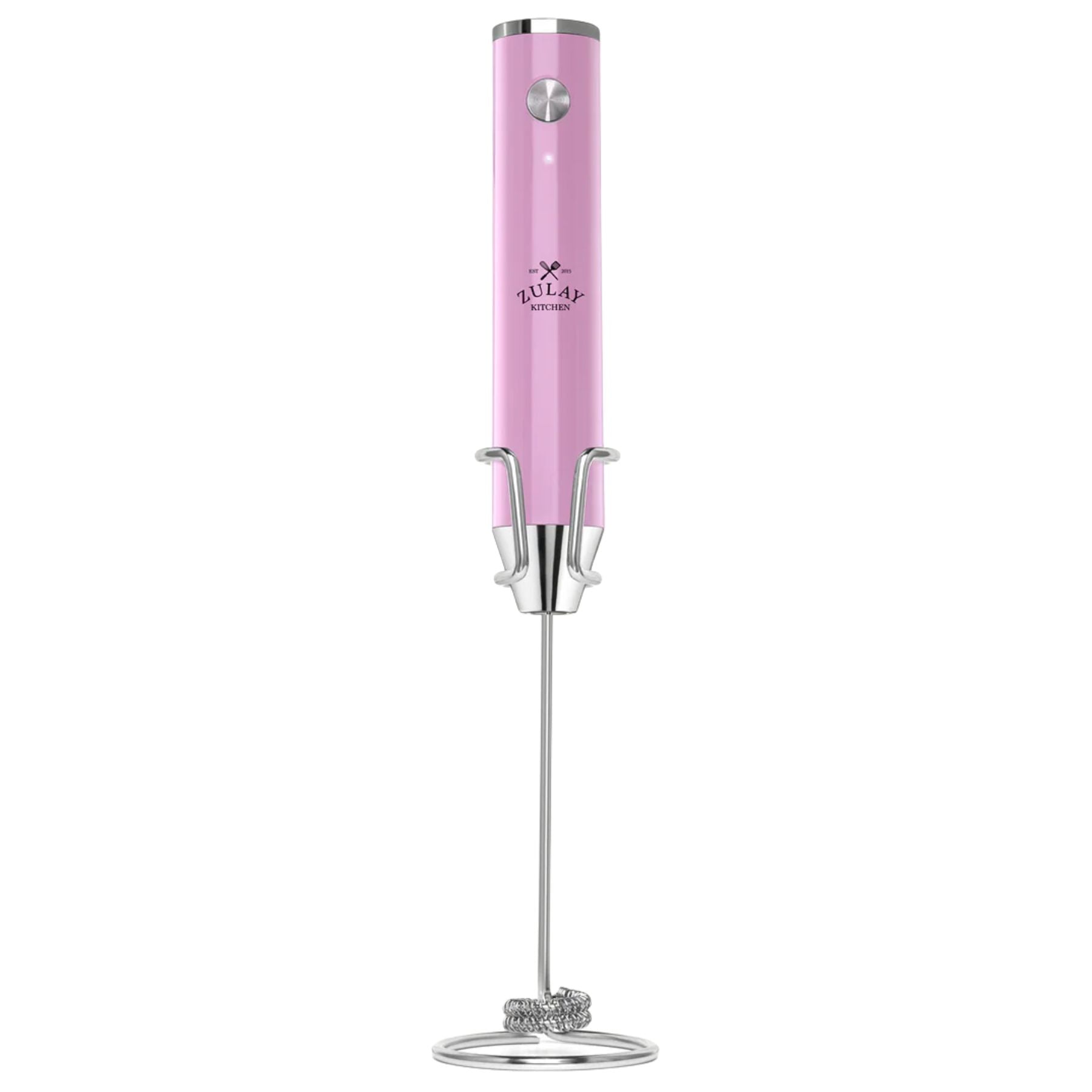 LUX™ Rechargeable Milk Frother Pink by Zulay Kitchen
