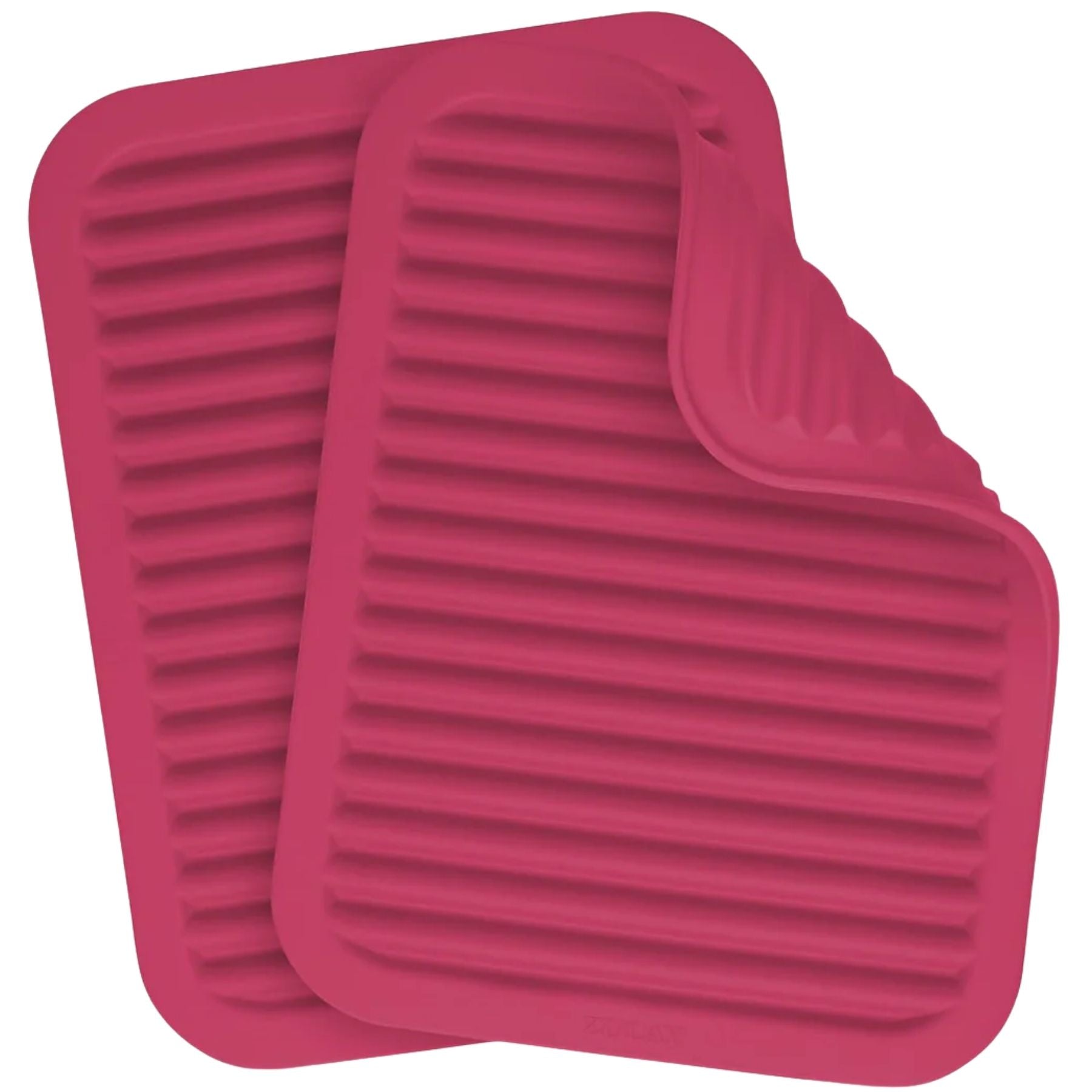 Silicone Trivets For Hot Pots and Pans (2 pack)-Rose Red by Zulay Kitchen