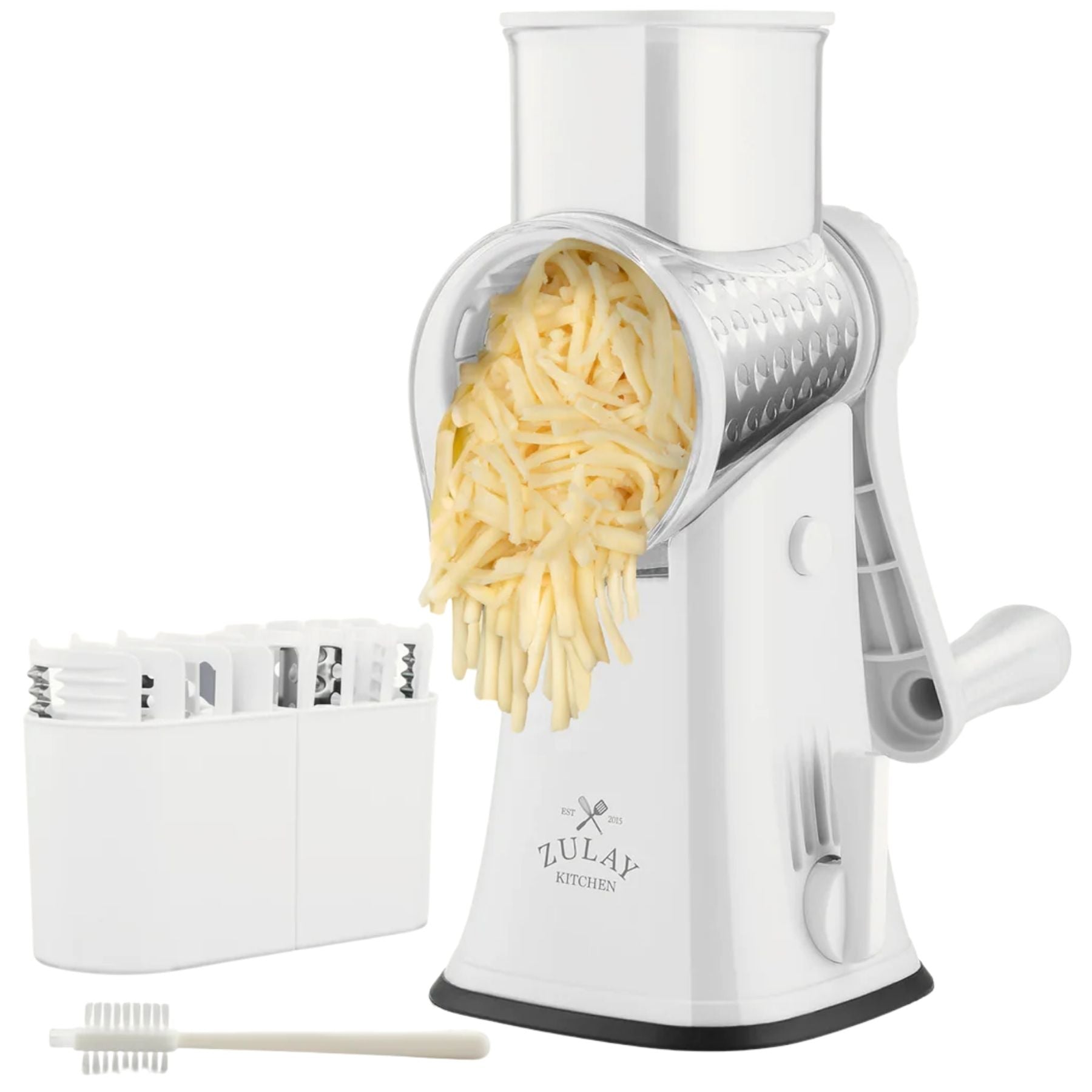 Rotary Cheese Grater with 5 Interchangeable Blades
