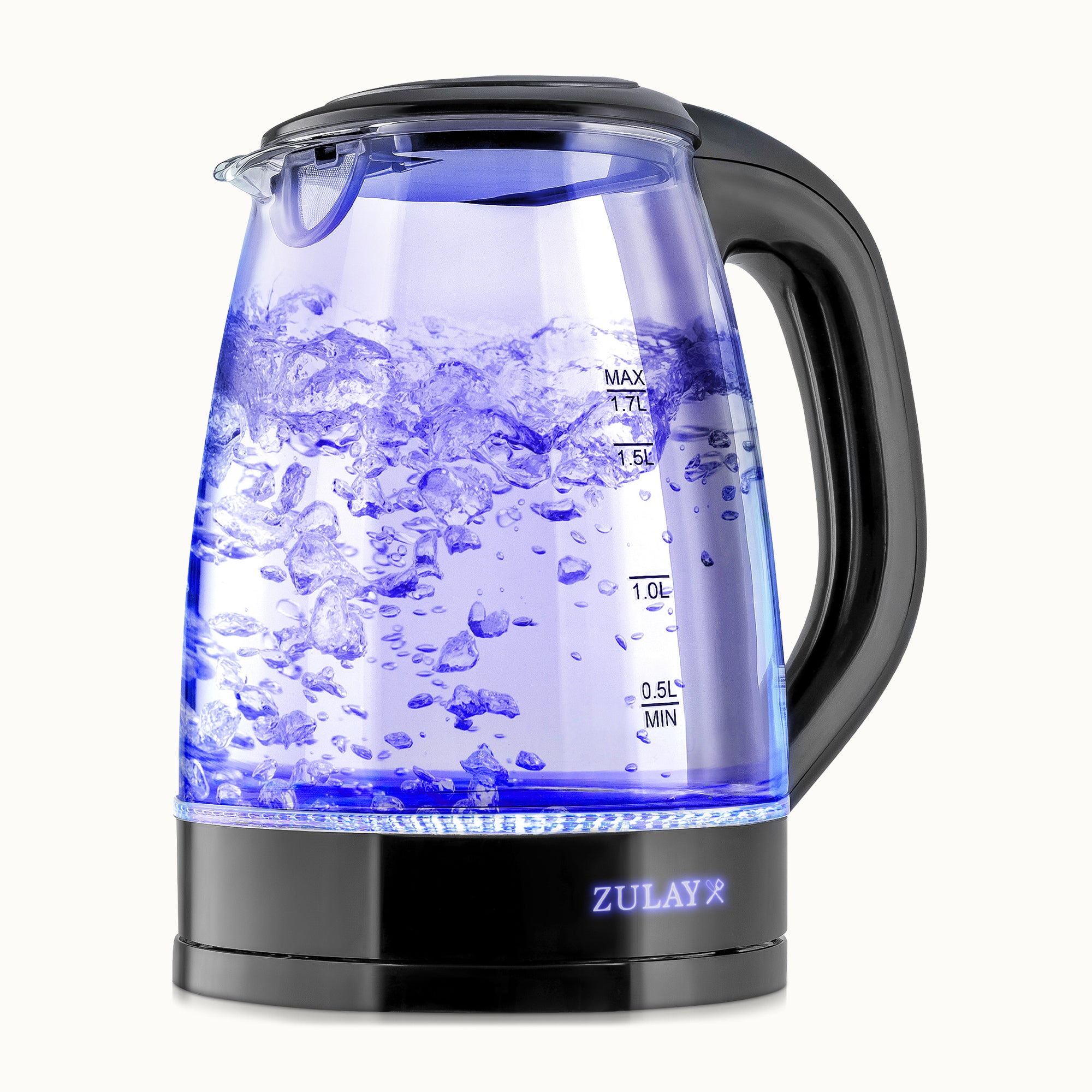 Zulay 1.7L Glass Electric Kettle with 360° Swivel Base by Zulay Kitchen