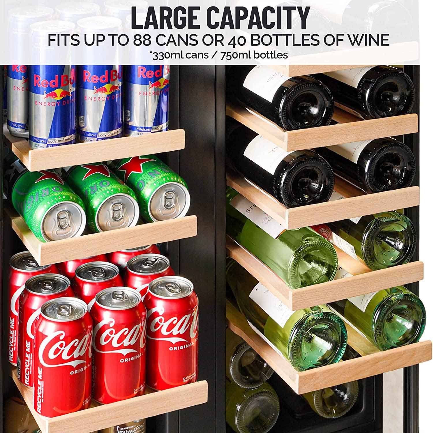 Large Capacity Wine Cooler Refrigerator by Zulay Kitchen