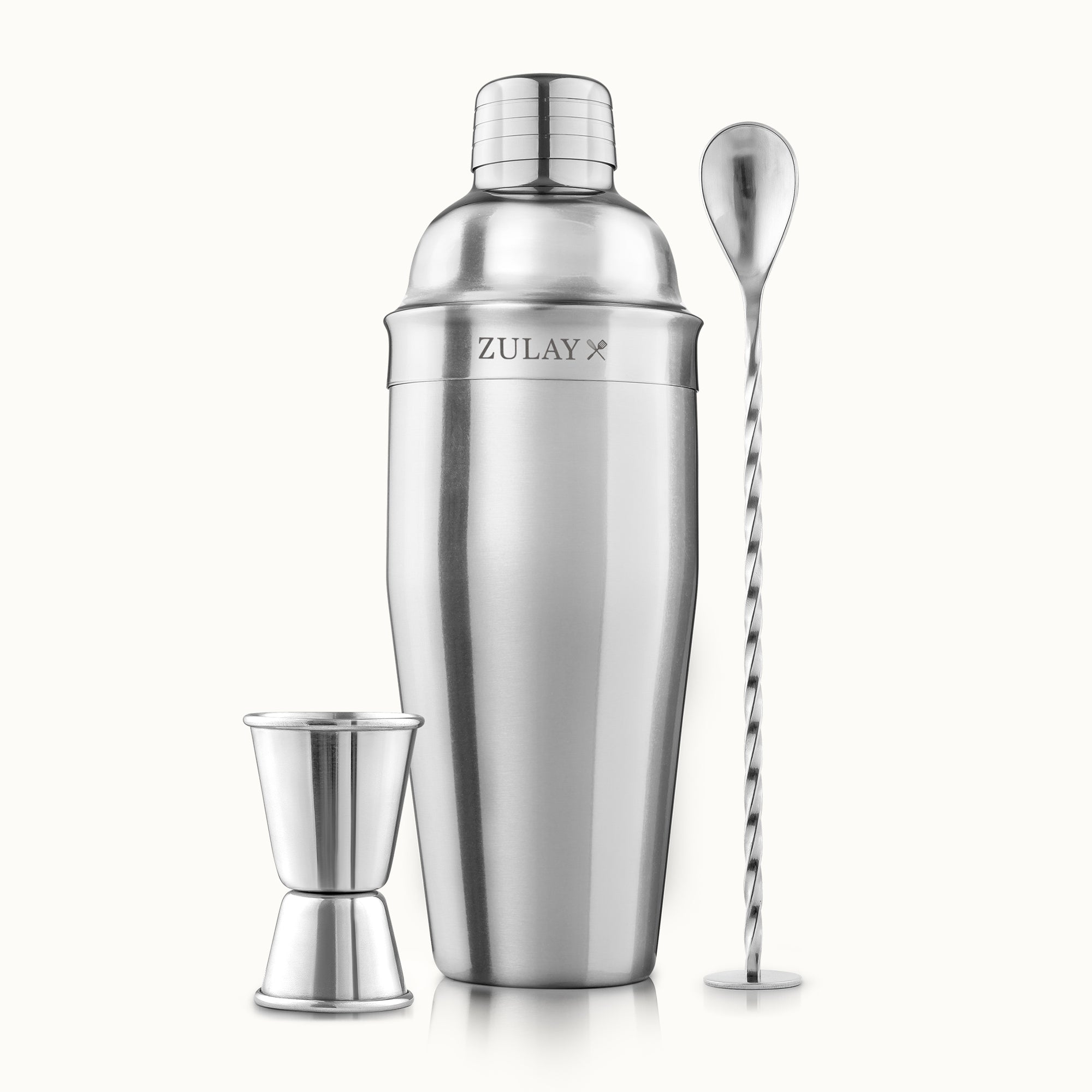 Zulay Cocktail Shaker- Silver by Zulay Kitchen