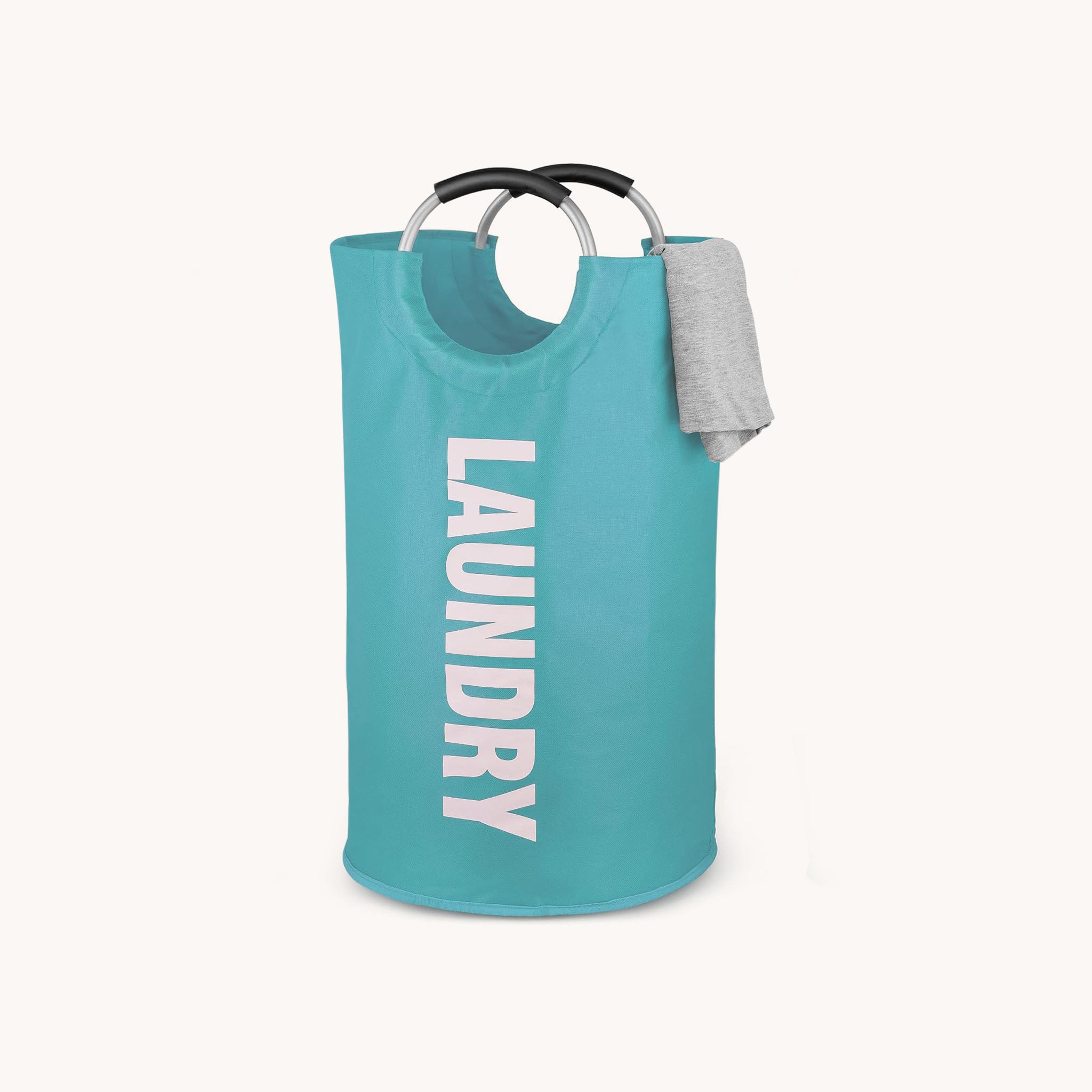 Collapsable Laundry Basket - Teal by Zulay Kitchen