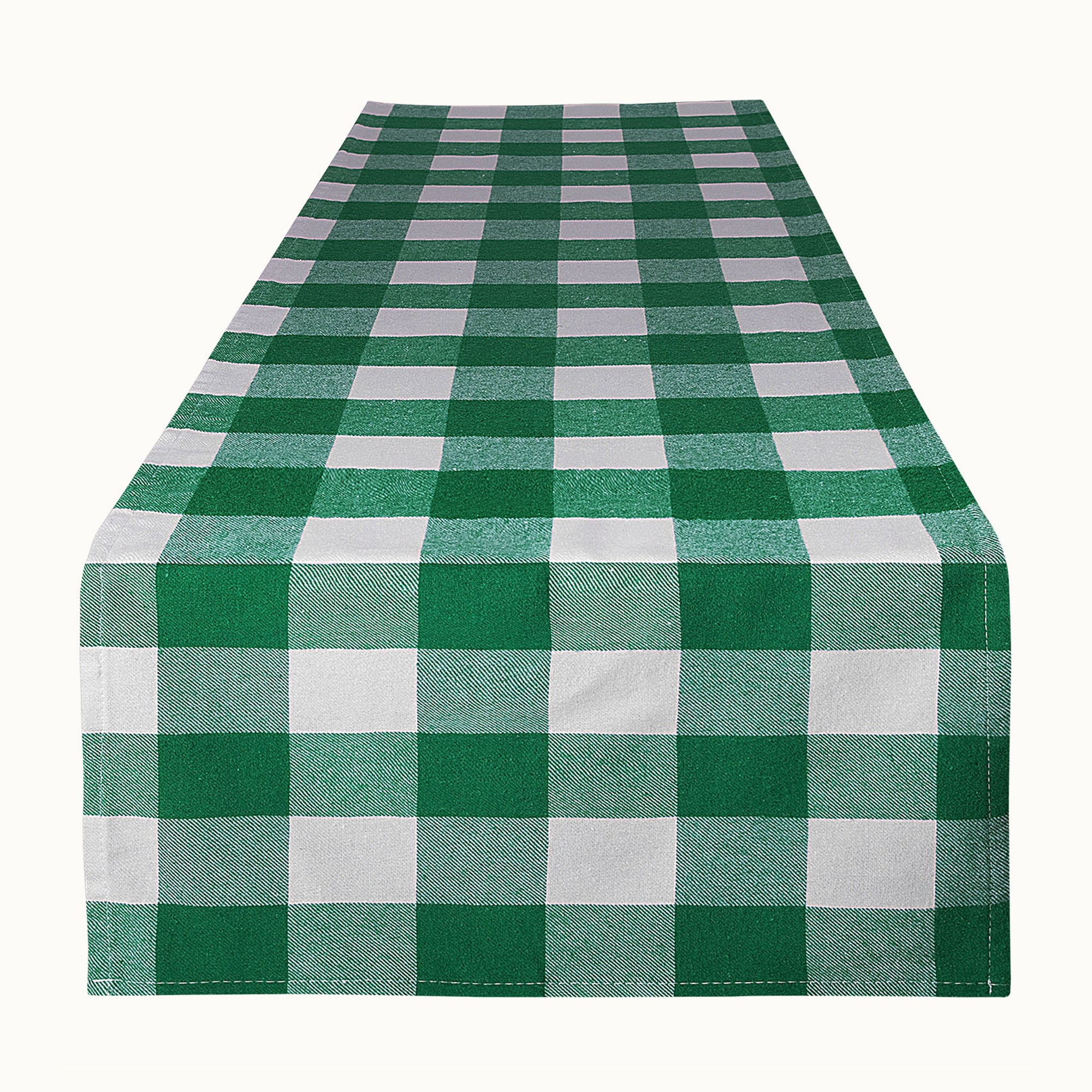 Table Runner Green and White tab by Zulay KItchen