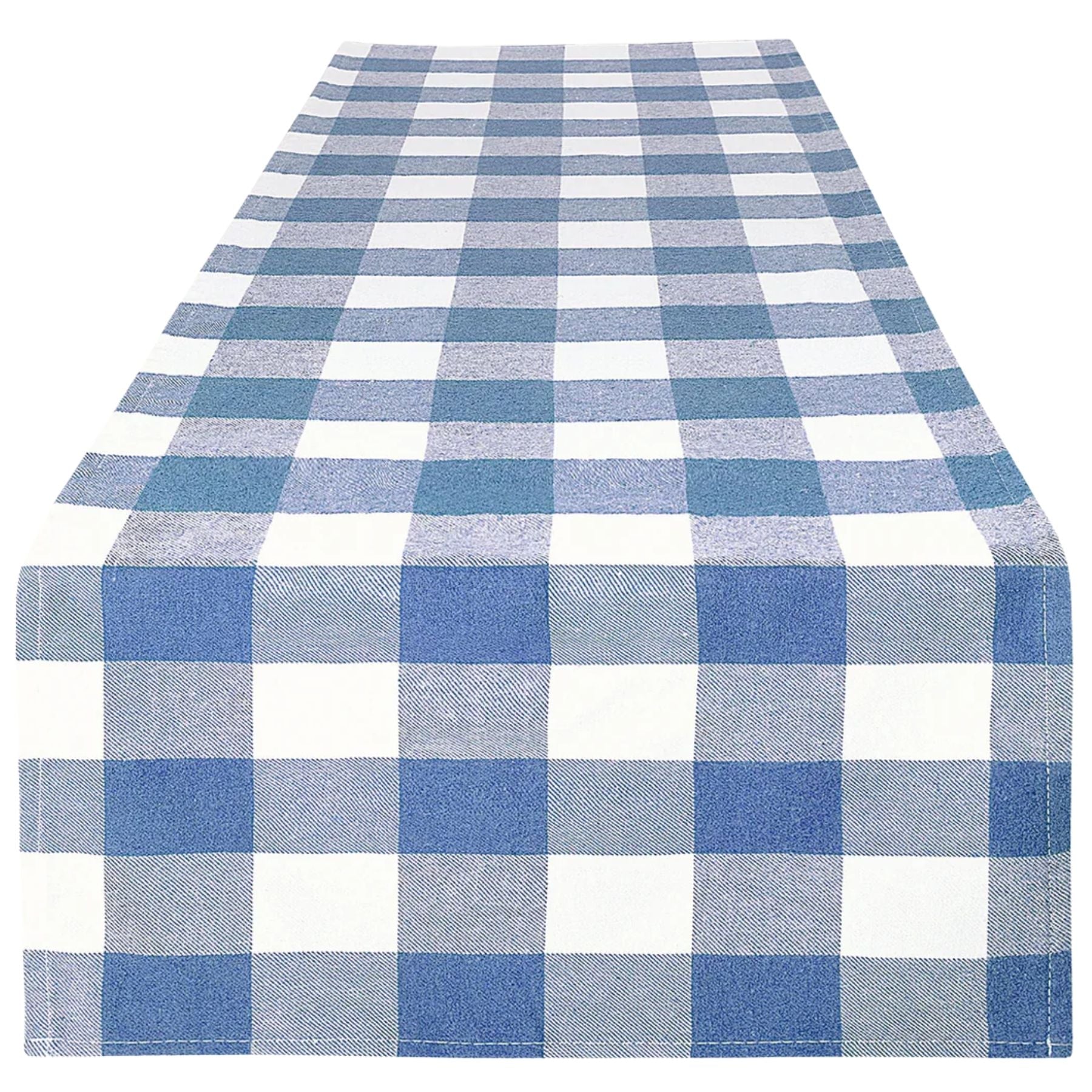 Table Runner Light Blue and White tab by Zulay KItchen