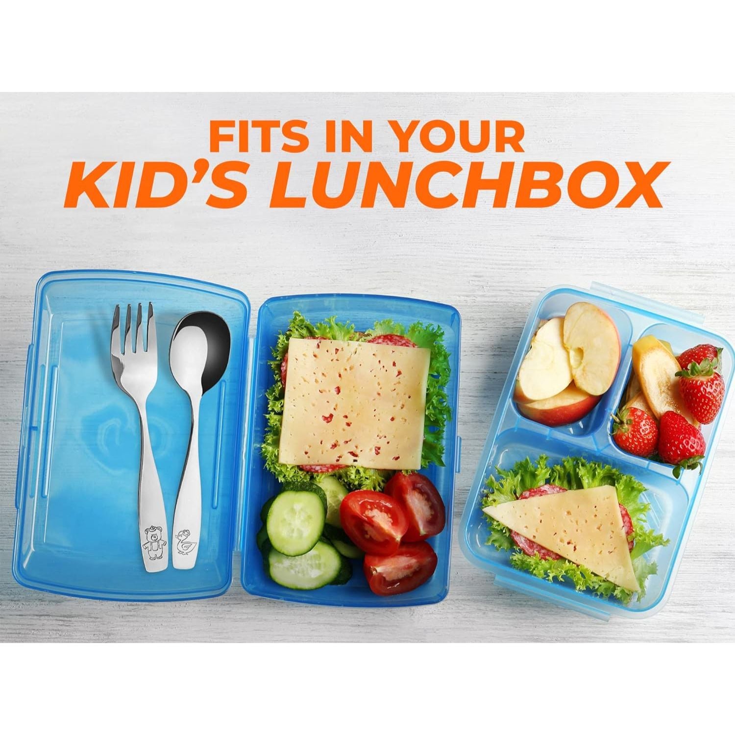 Fits In Your Kid's LunchBox Toddler Utensils by Zulay Kitchen