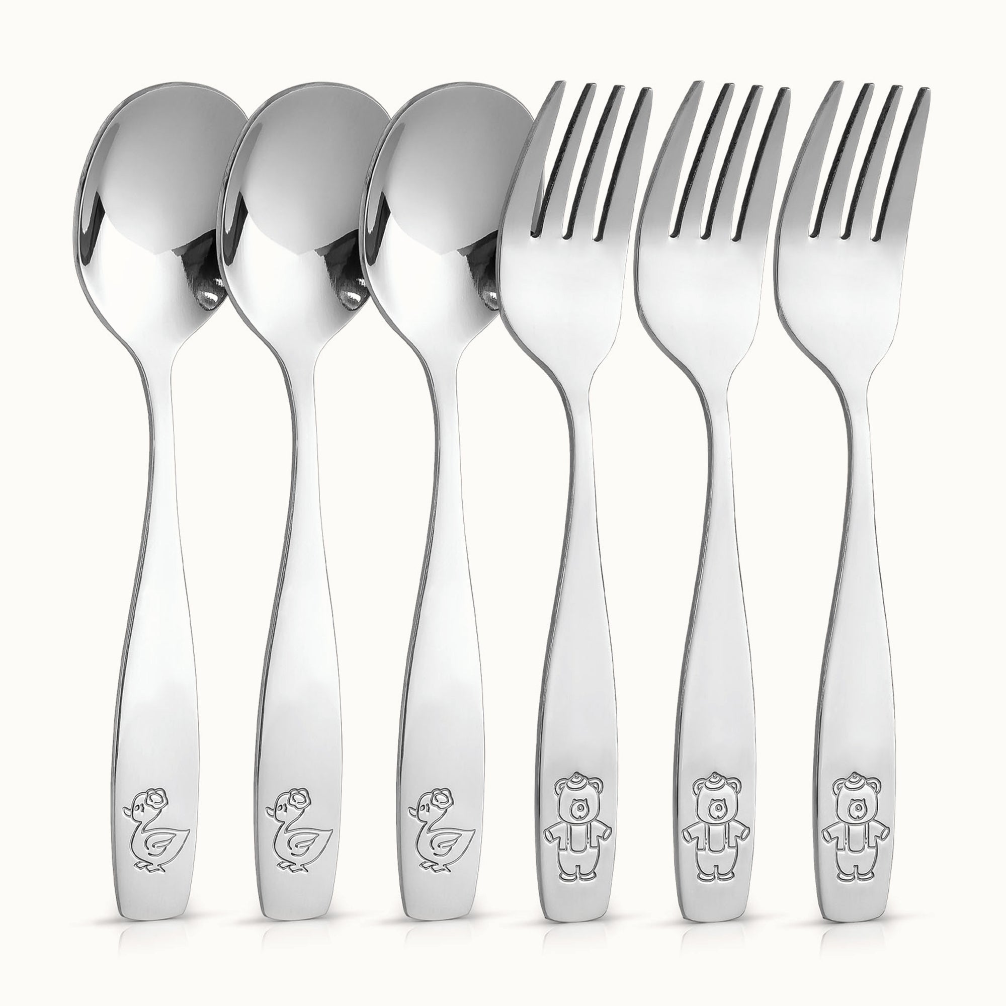 Zulay Kitchen Flatware Set Spoons & Forks for Toddlers- 6pc by Zulay Kitchen