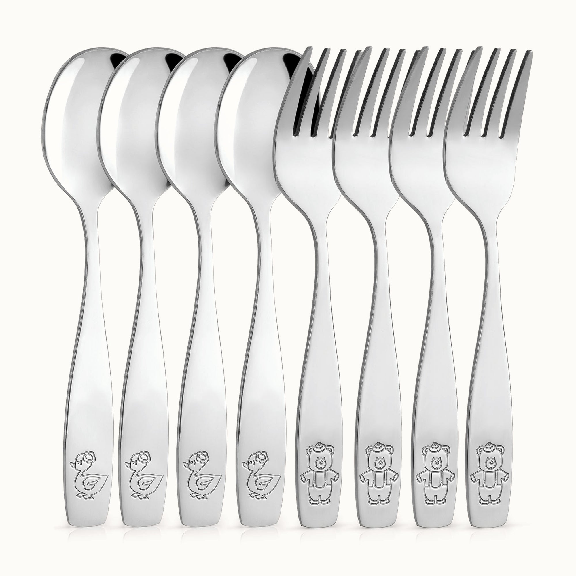 Zulay Kitchen Flatware Set Spoons & Forks for Toddlers- 8pc by Zulay Kitchen