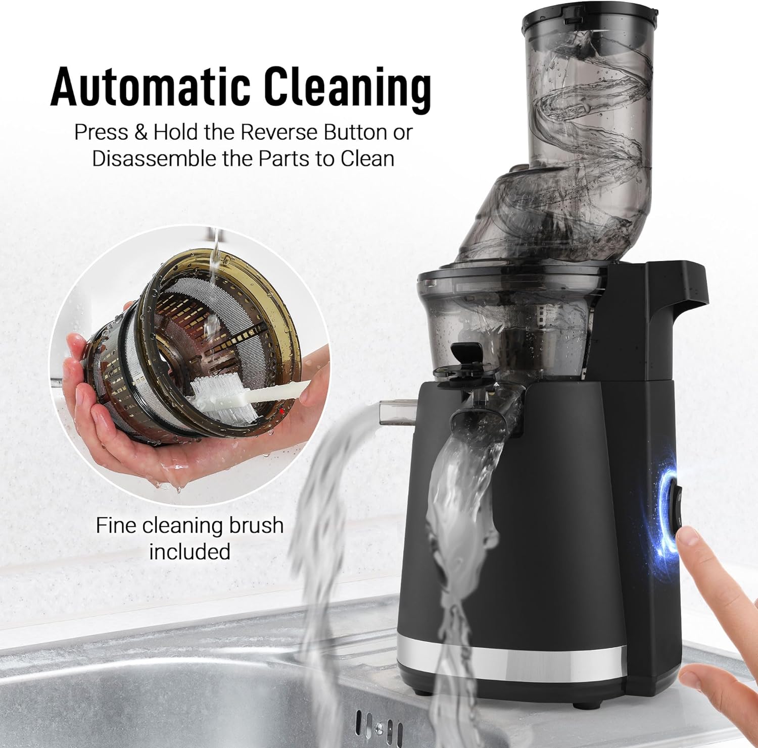 Automatic Cleaning Masticating Juicer by Zulay Kitchen