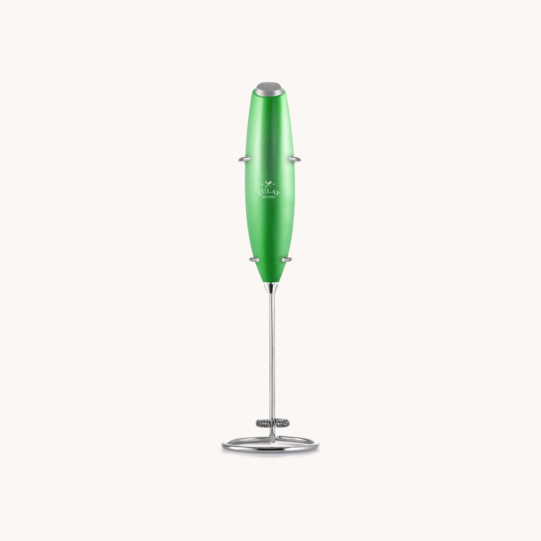 Milk Frother With Stand - Green by Zulay Kitchen