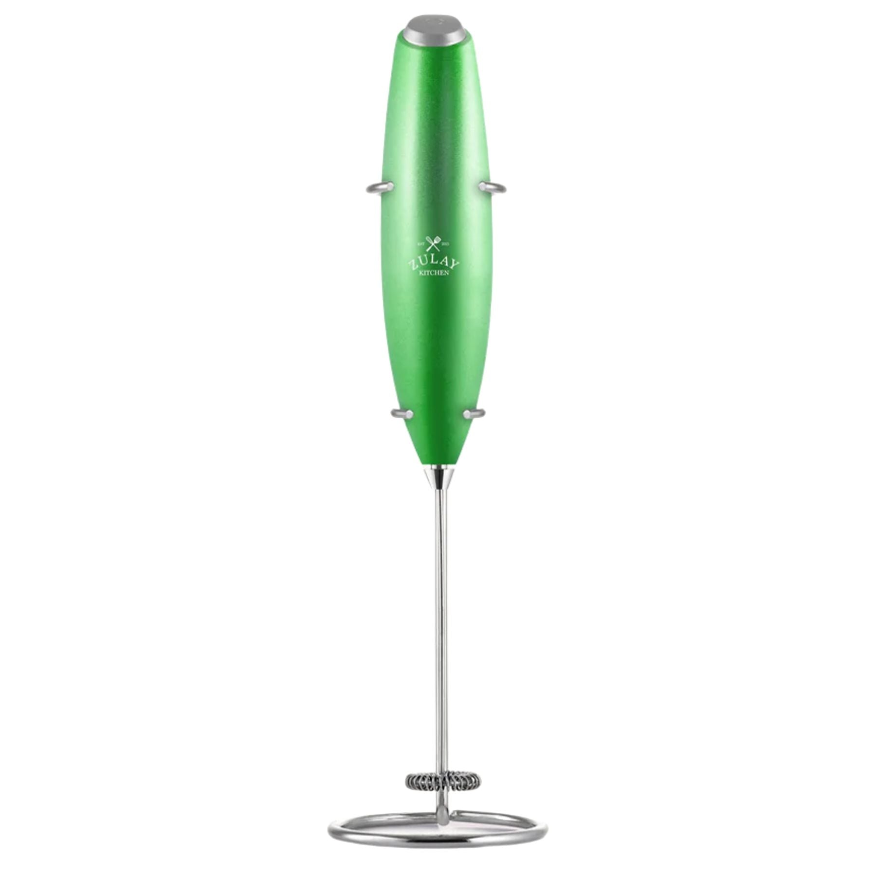 Milk Frother With Stand - Green by Zulay Kitchen