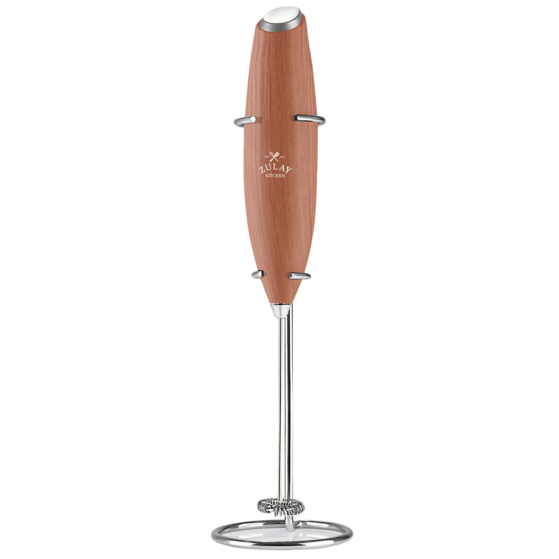Zulay Kitchen Milk Frother With Stand-Oak by Zulay Kitchen