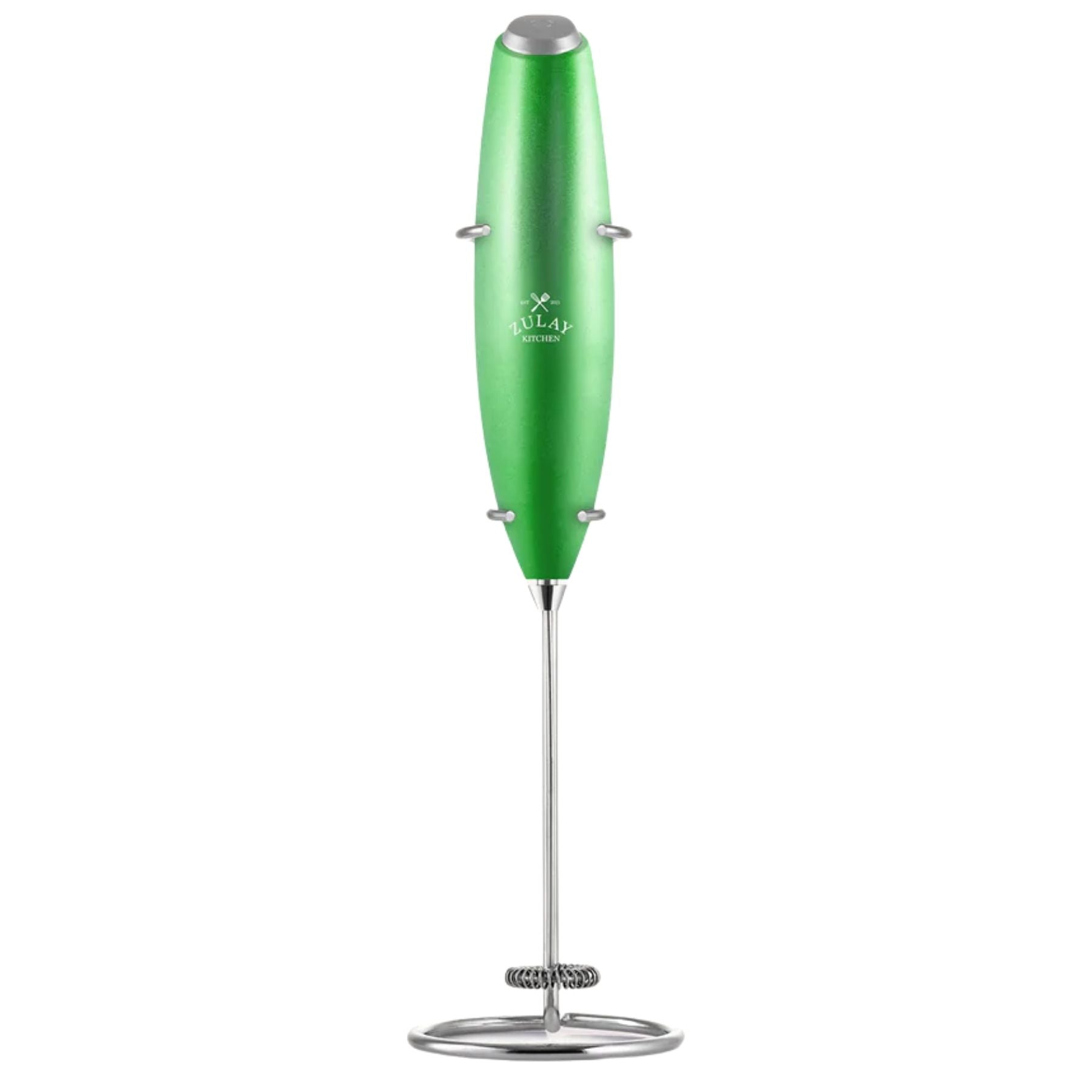 Zulay Kitchen Milk Frother With Stand-Metallic Green by Zulay Kitchen