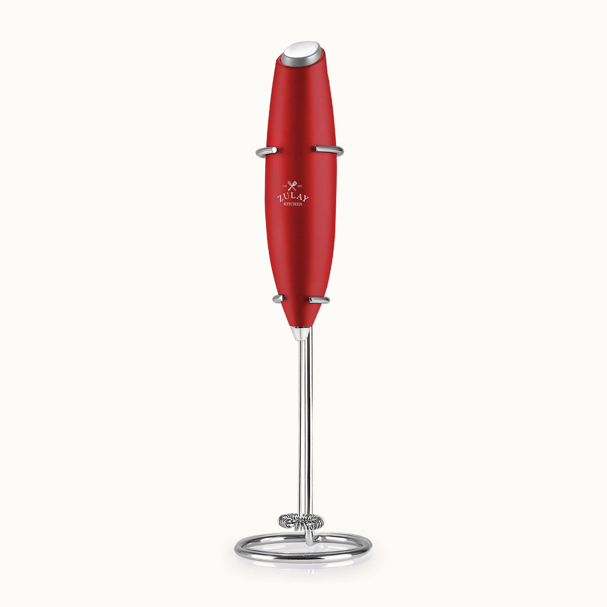Zulay Kitchen Milk Frother With Stand-Ruby Red by Zulay Kitchen
