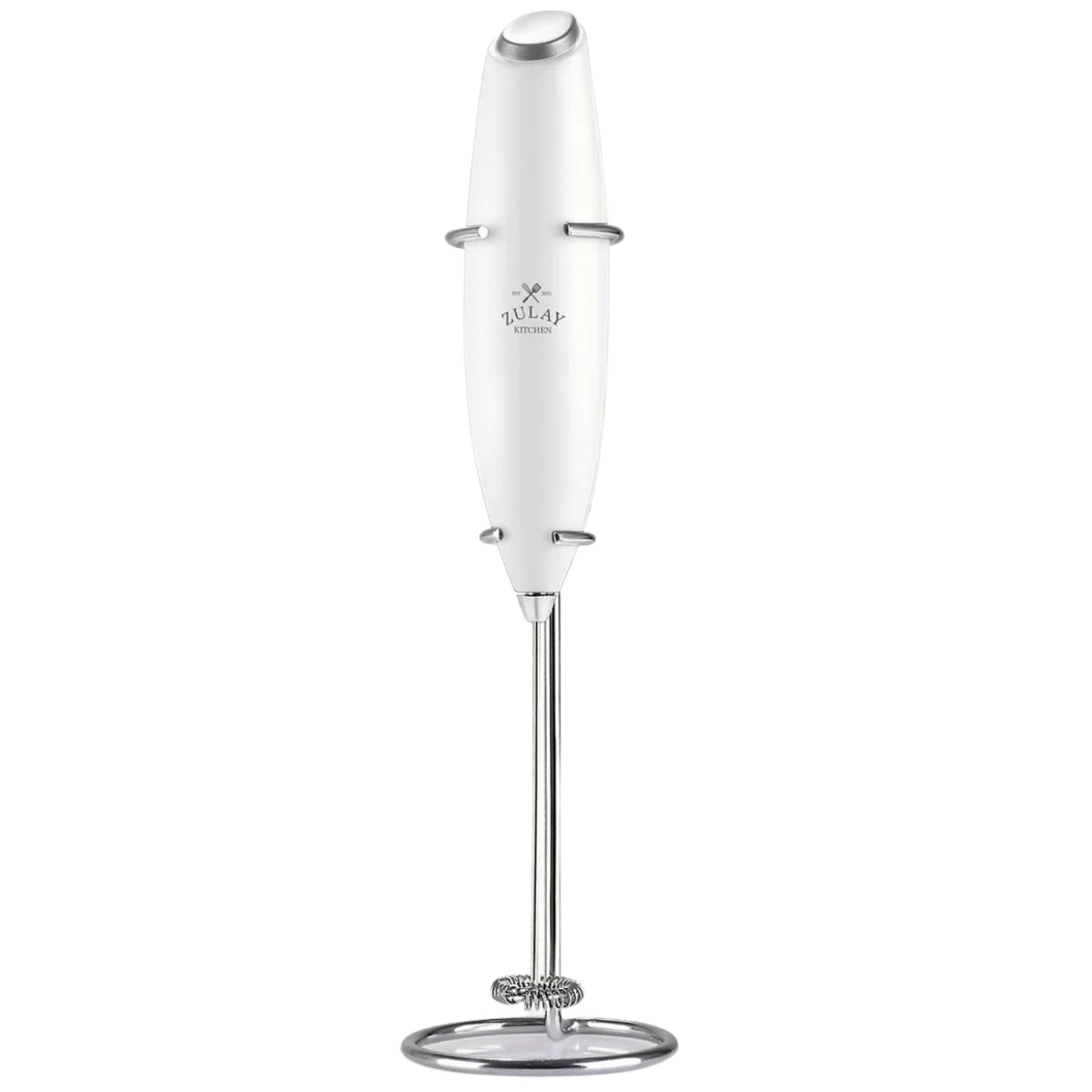 Zulay Kitchen Milk Frother With Stand-Frosted White by Zulay Kitchen
