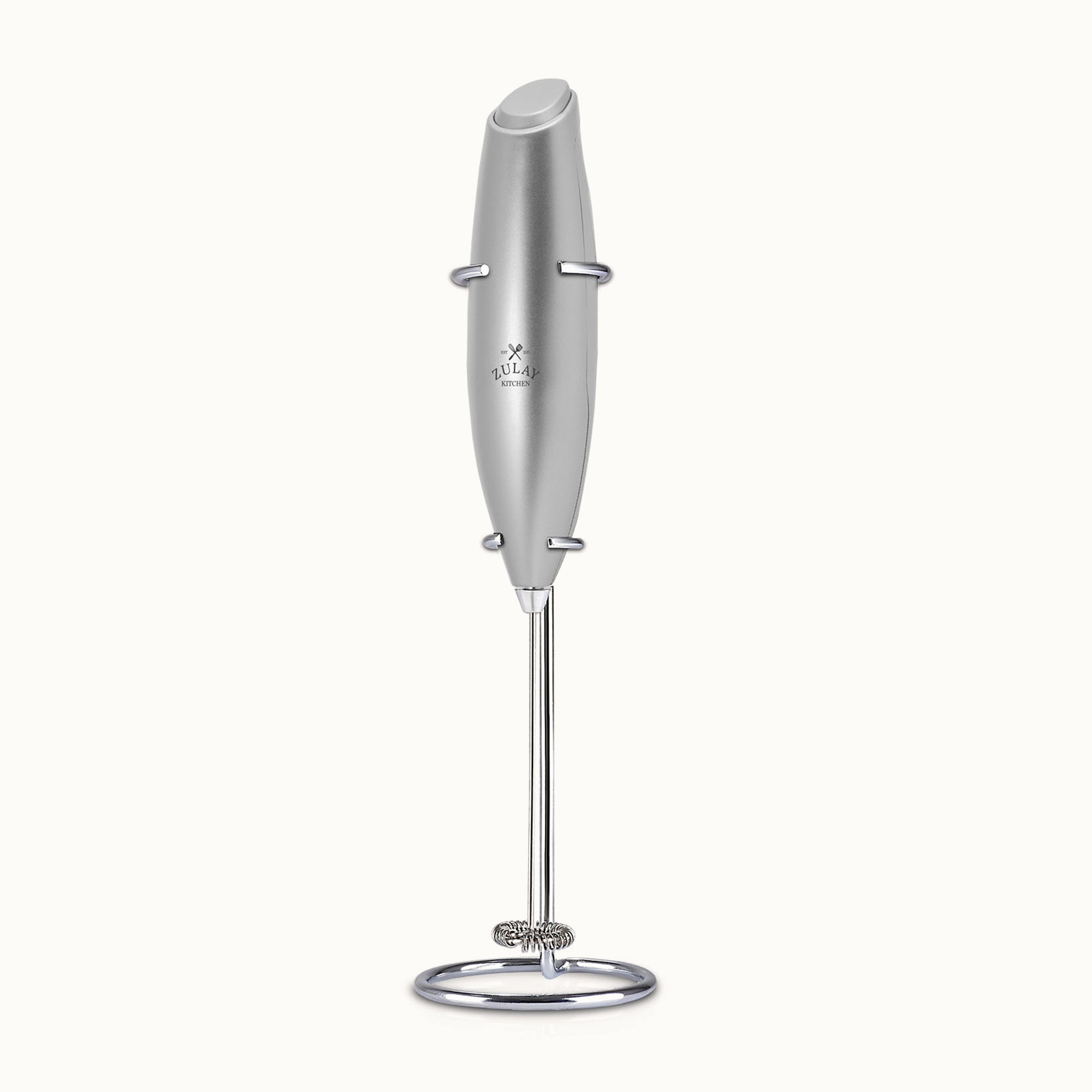 Zulay Kitchen Milk Frother With Stand-Silver by Zulay Kitchen