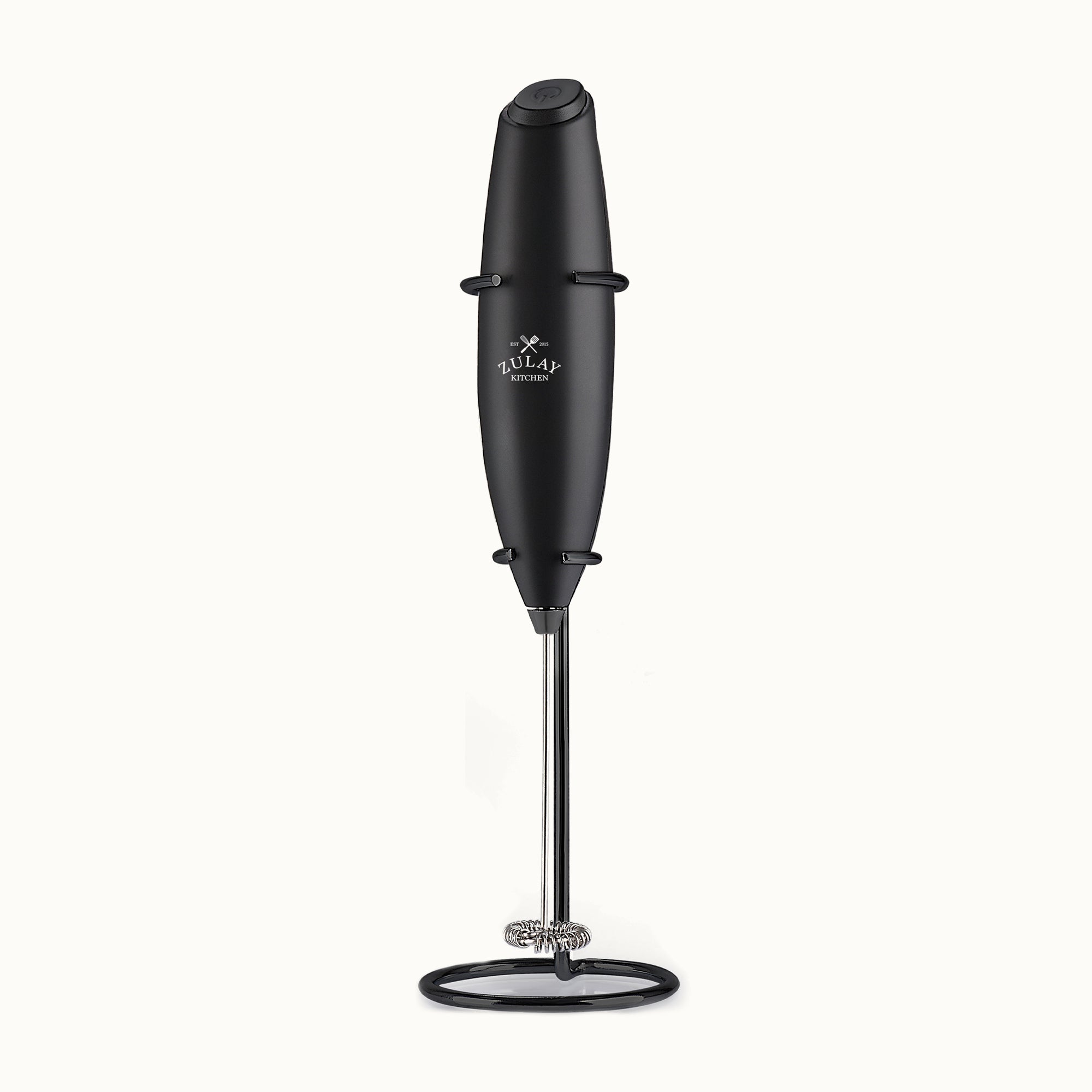Zulay Kitchen Milk Frother With Stand-Executive Black by Zulay Kitchen