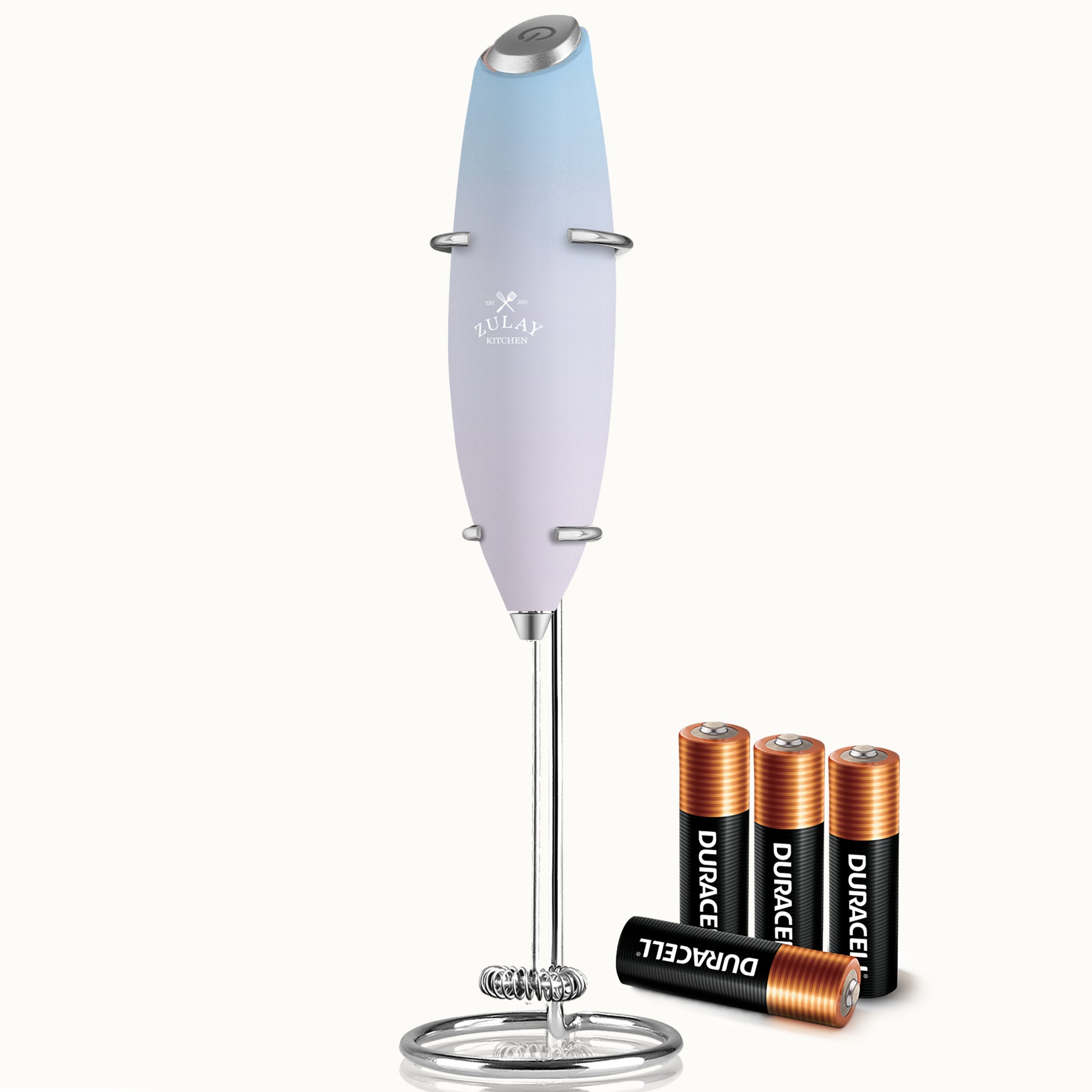 Milk Frother with 4 Batteries - Duracell Powered - Cloud Blend by Zulay Kitchen