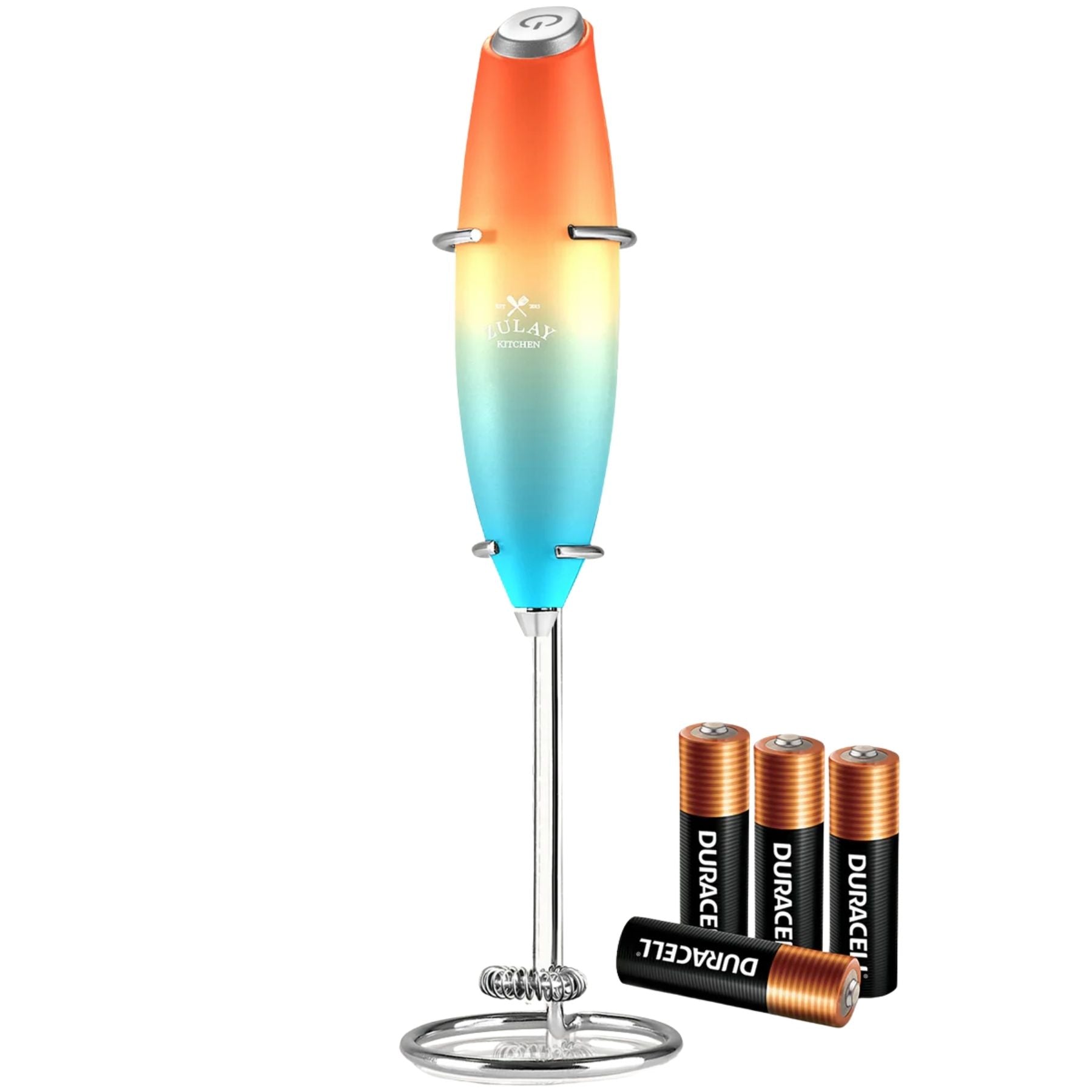 Milk Frother with 4 Batteries - Duracell Powered- Sunrise Blend by Zulay Kitchen