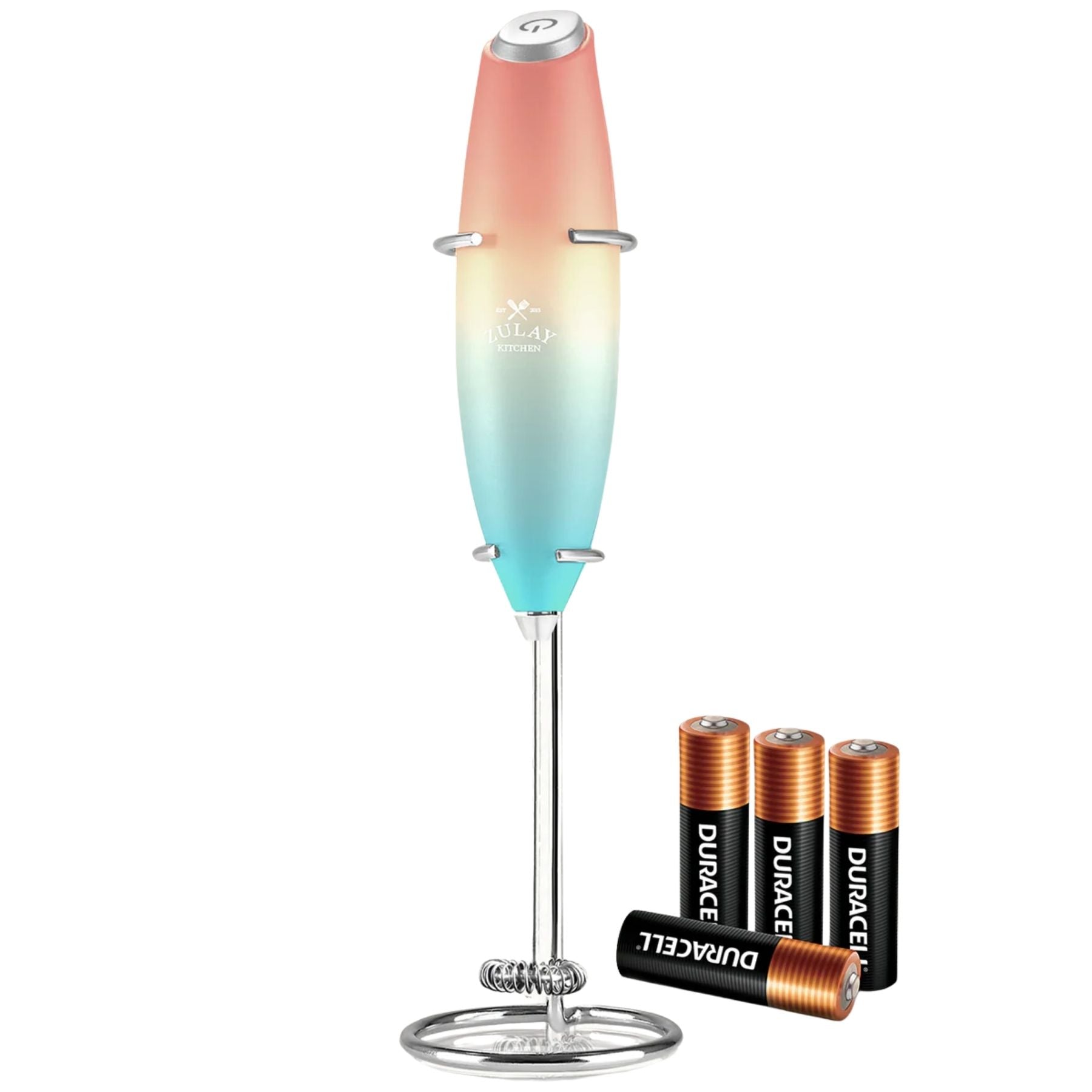 Milk Frother with 4 Batteries - Duracell Powered - Cupcake Blend by Zulay Kitchen