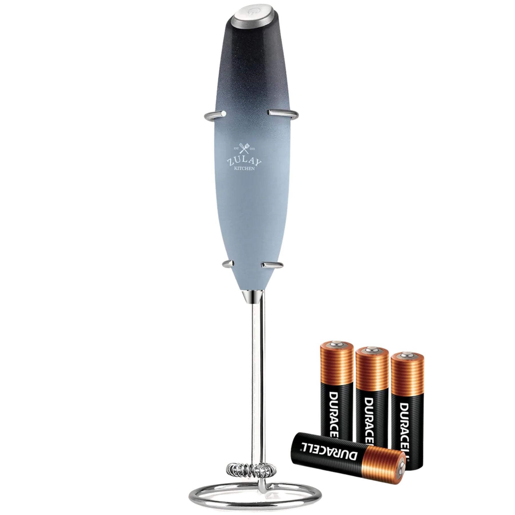 Milk Frother with 4 Batteries - Duracell Powered - Storm Blend by Zulay Kitchen