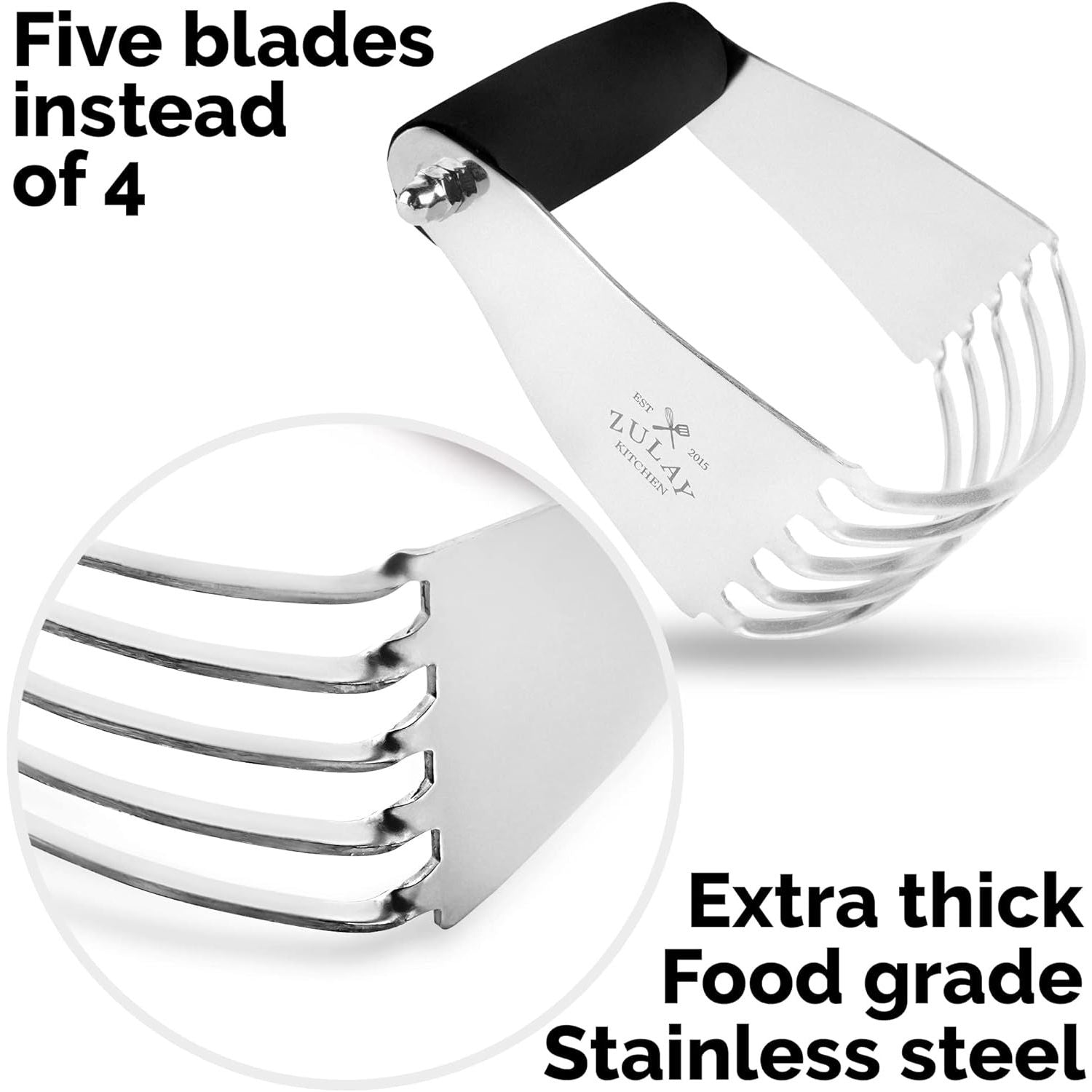 Dough Blender Made with Food Grade Stainless Steel by Zulay Kitchen