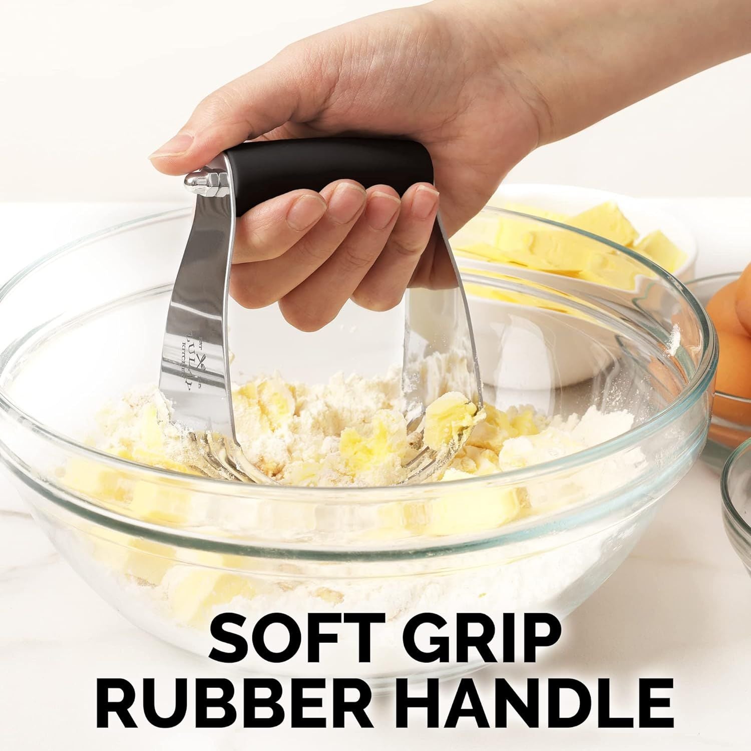 Soft Grip Rubber Handle Pastry Cutter Tool by Zulay Kitchen