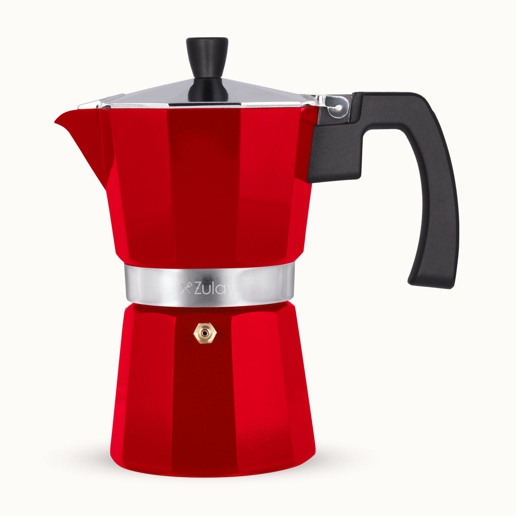 Zulay Kitchen Traditional Espresso Maker-3 Espresso Cups-Red by Zulay Kitchen
