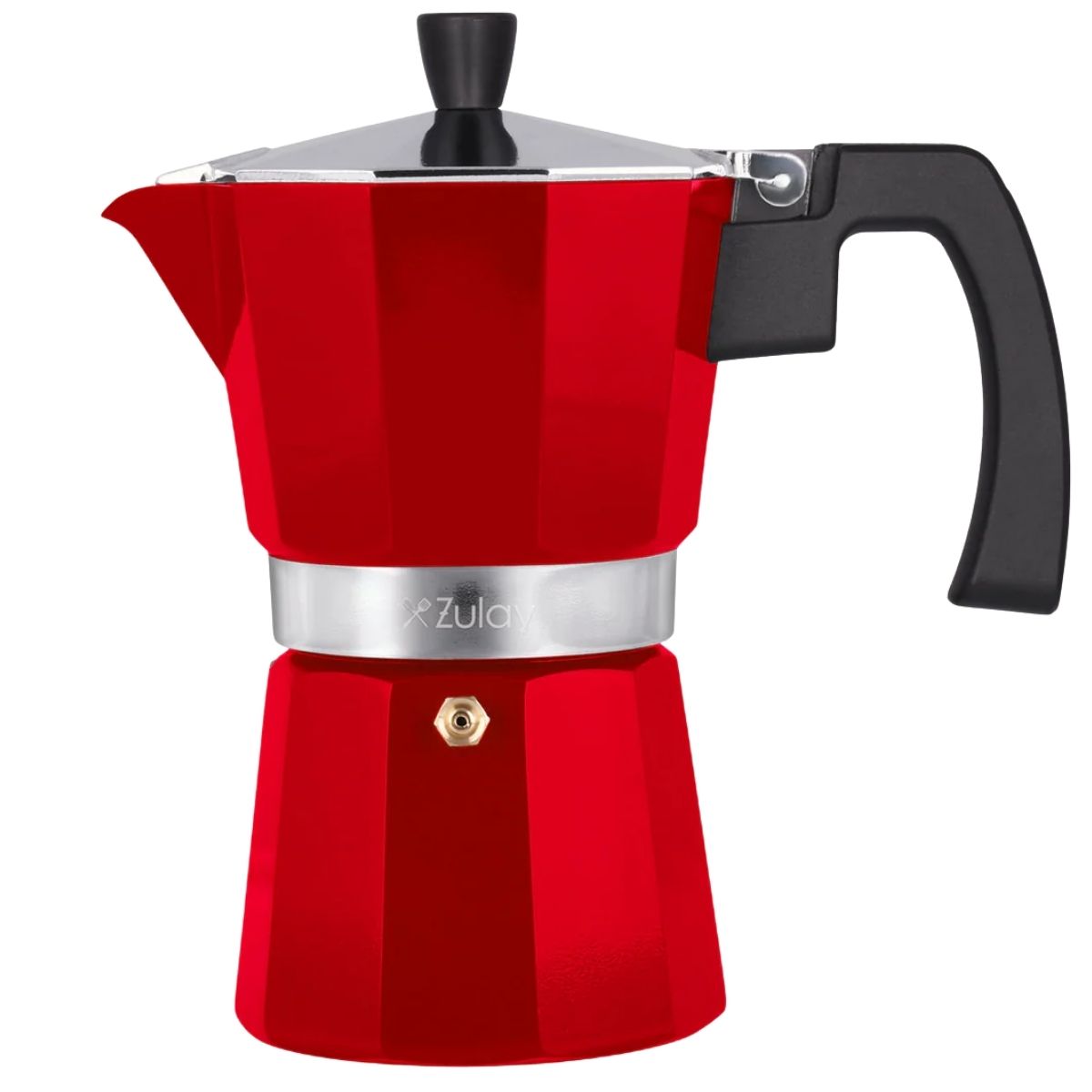 Traditional Espresso Maker-3/5.5/8 Espresso Cups-Red by Zulay Kitchen