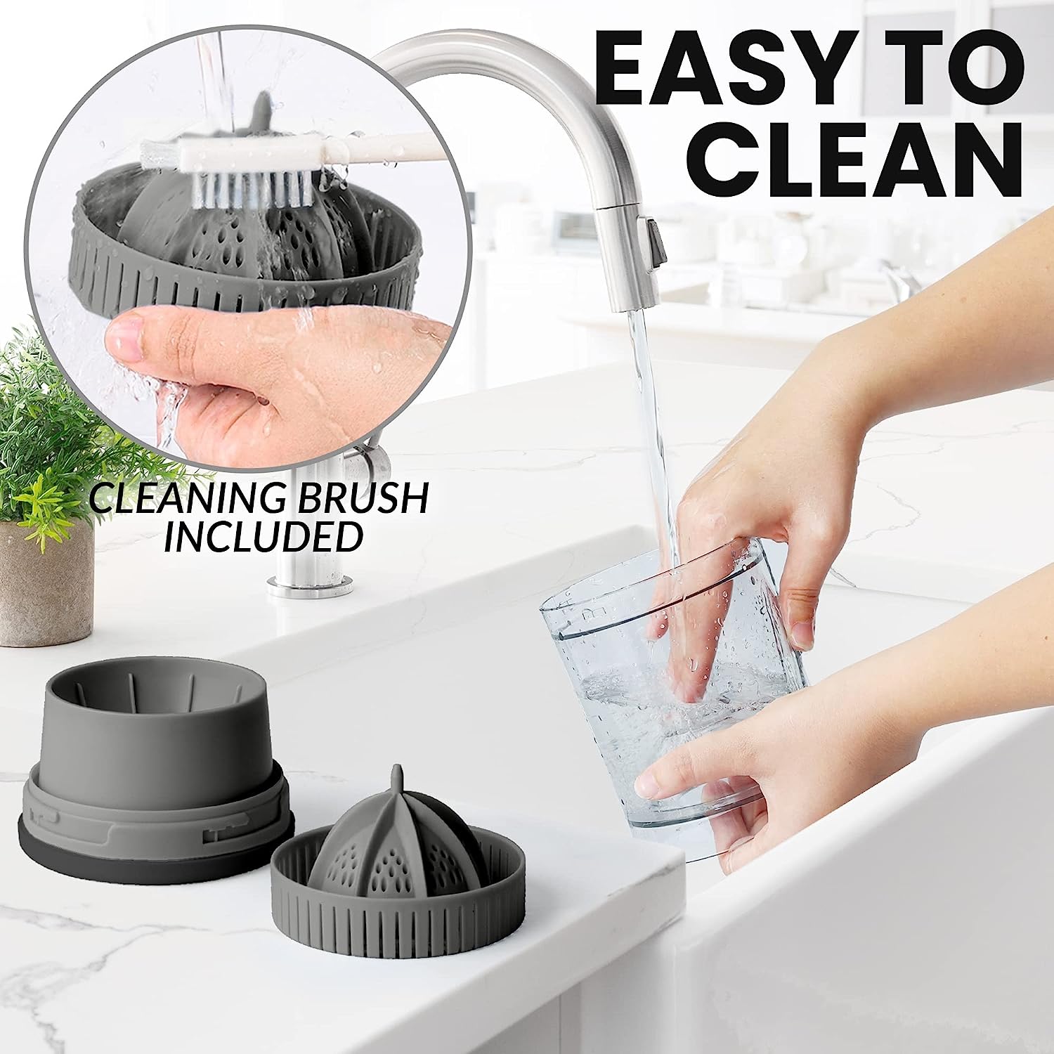 Easy to Clean & Compact Storage Vortex Citrus Juicer by Zulay Kitchen