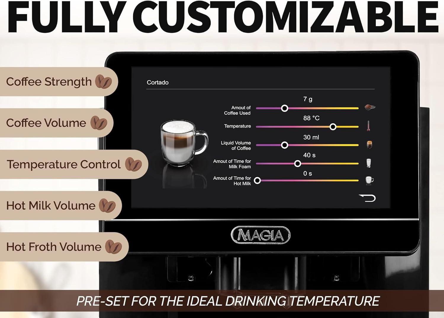 Fully Customizable Super Automatic Espresso Machine by Zulay Kitchen