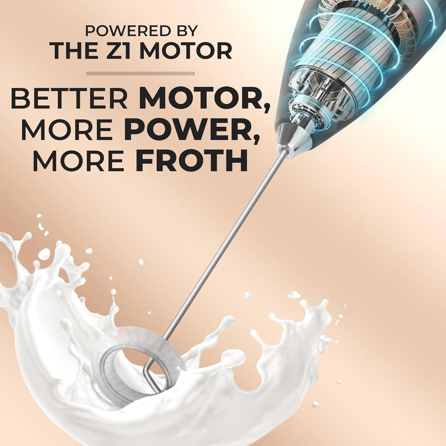 Powered by The Z1 Motor Milk Frother by Zulay Kitchen