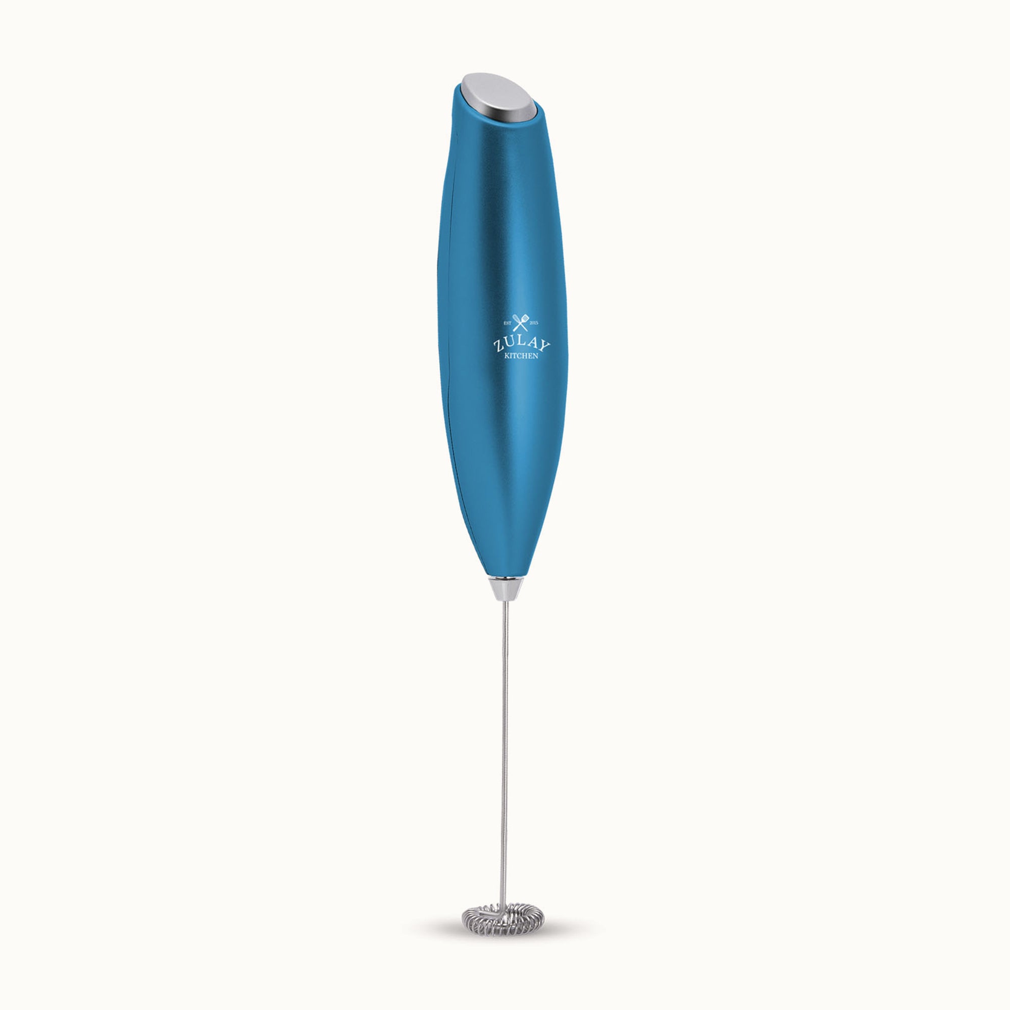 Zulay Milk Frother (Without Stand)-Metallic Ice Blue by Zulay Kitchen