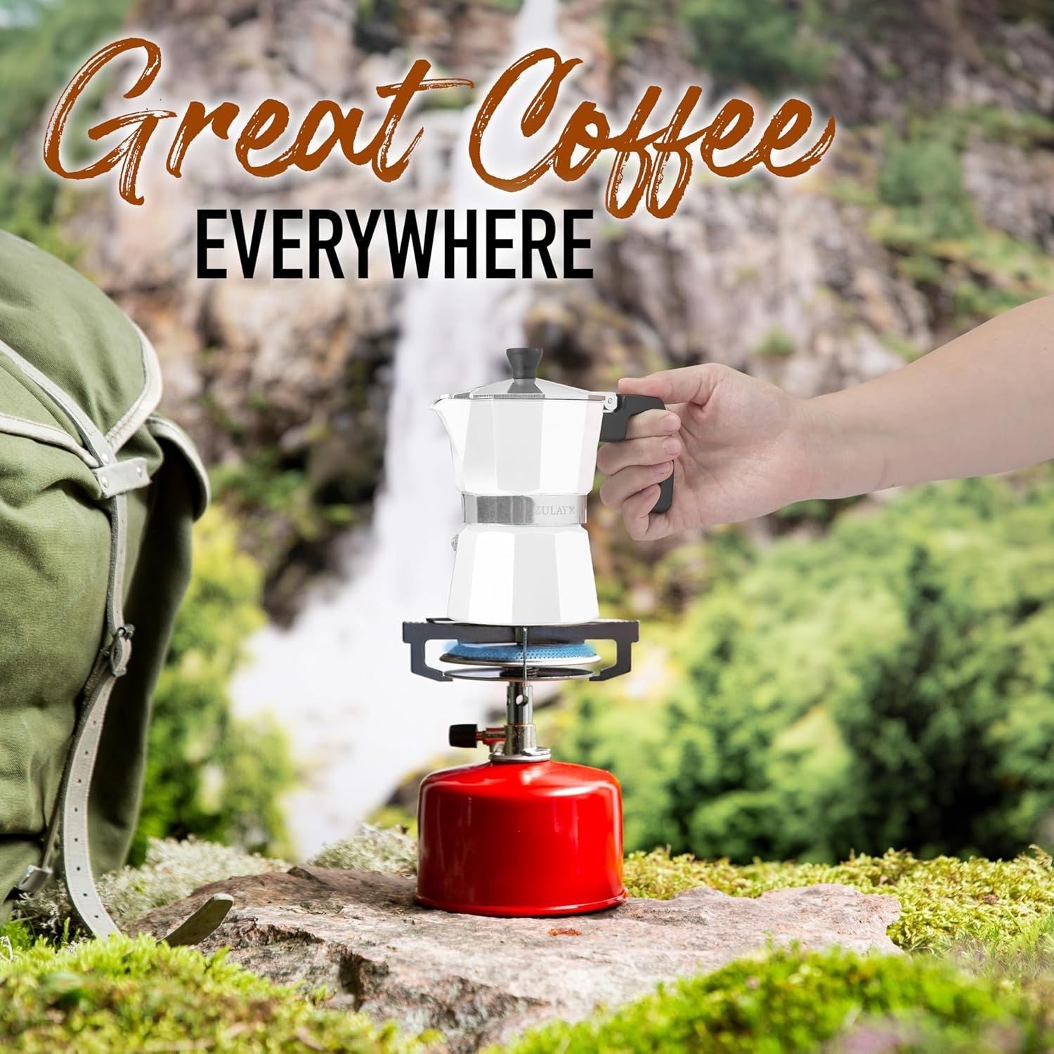 Great Coffee Everywhere Moka Pot by Zulay KItchen
