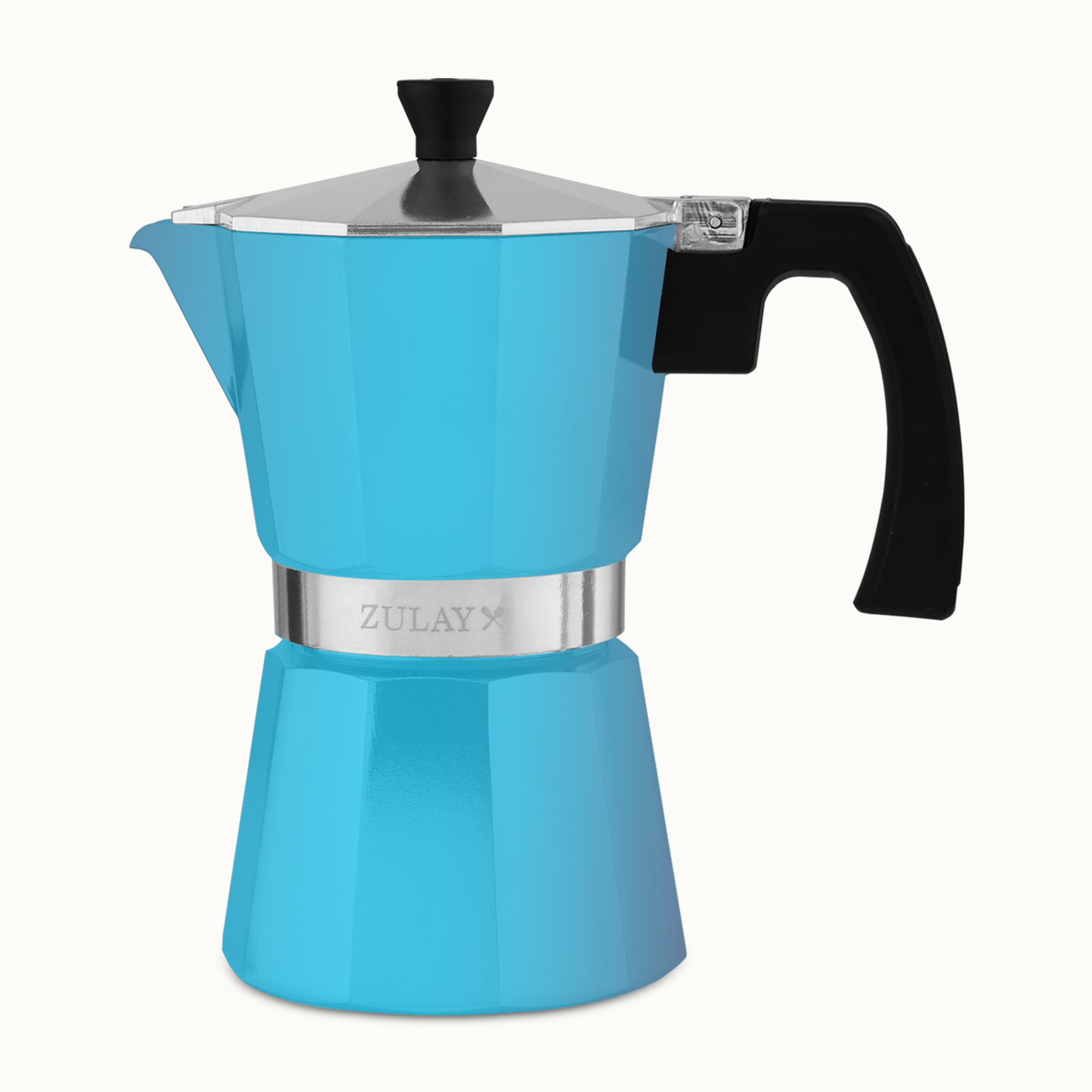 Moka Pot Espresso Maker - 6 Cup Light Blue by Zulay Kitchen