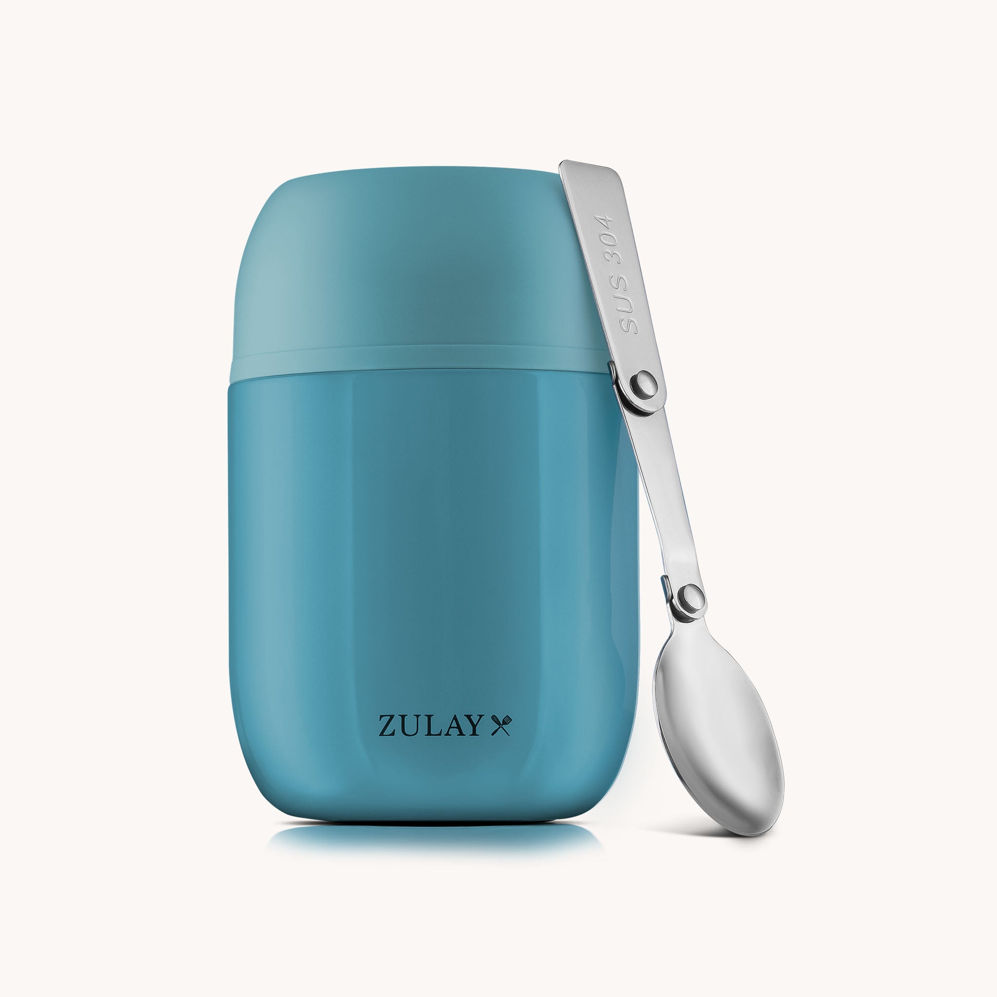 Zulay Vacuum Insulated Lunch Container Light Blue by Zulay