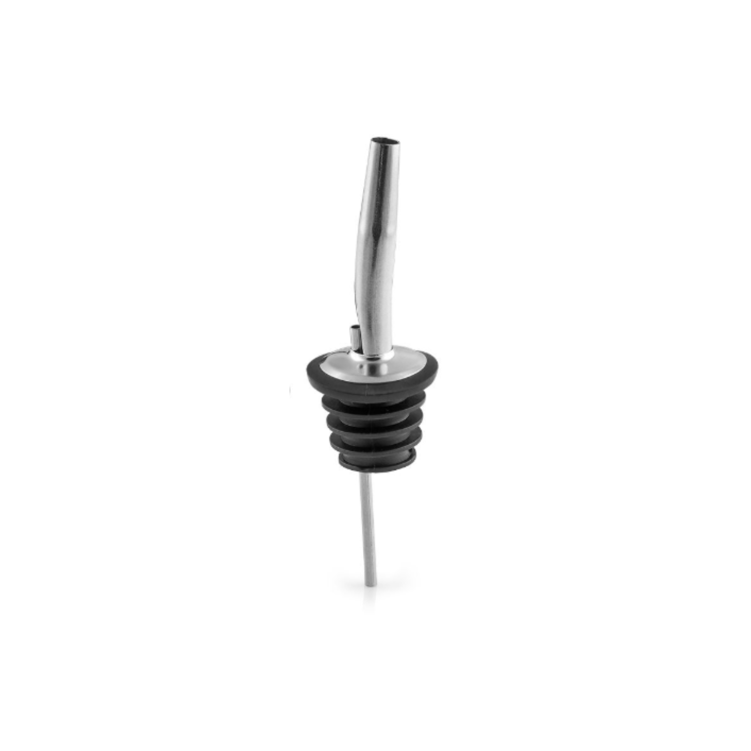 Zulay Black and silver bottle pourer on a white background