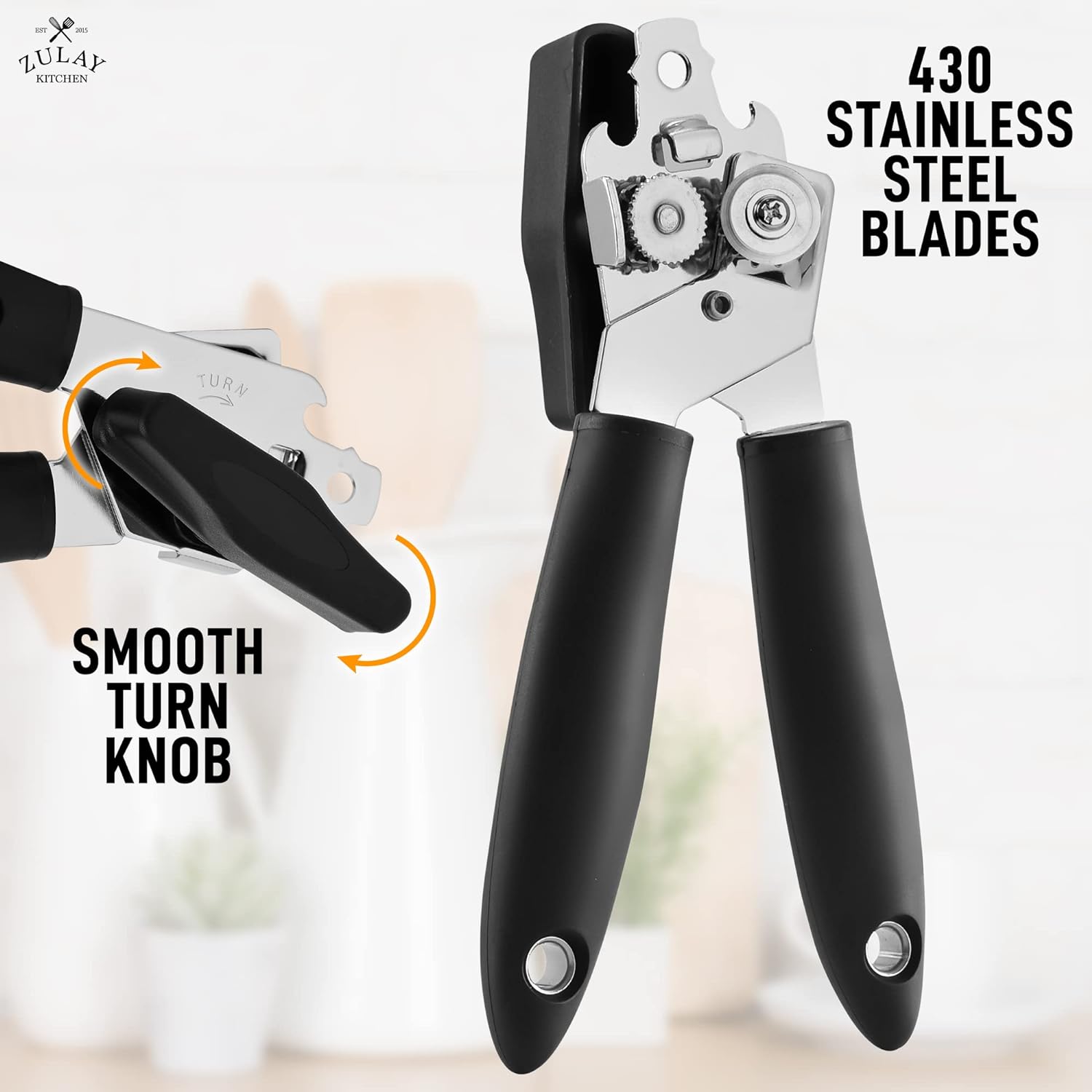 Stainless steel blade Soft Edge Can Opener
